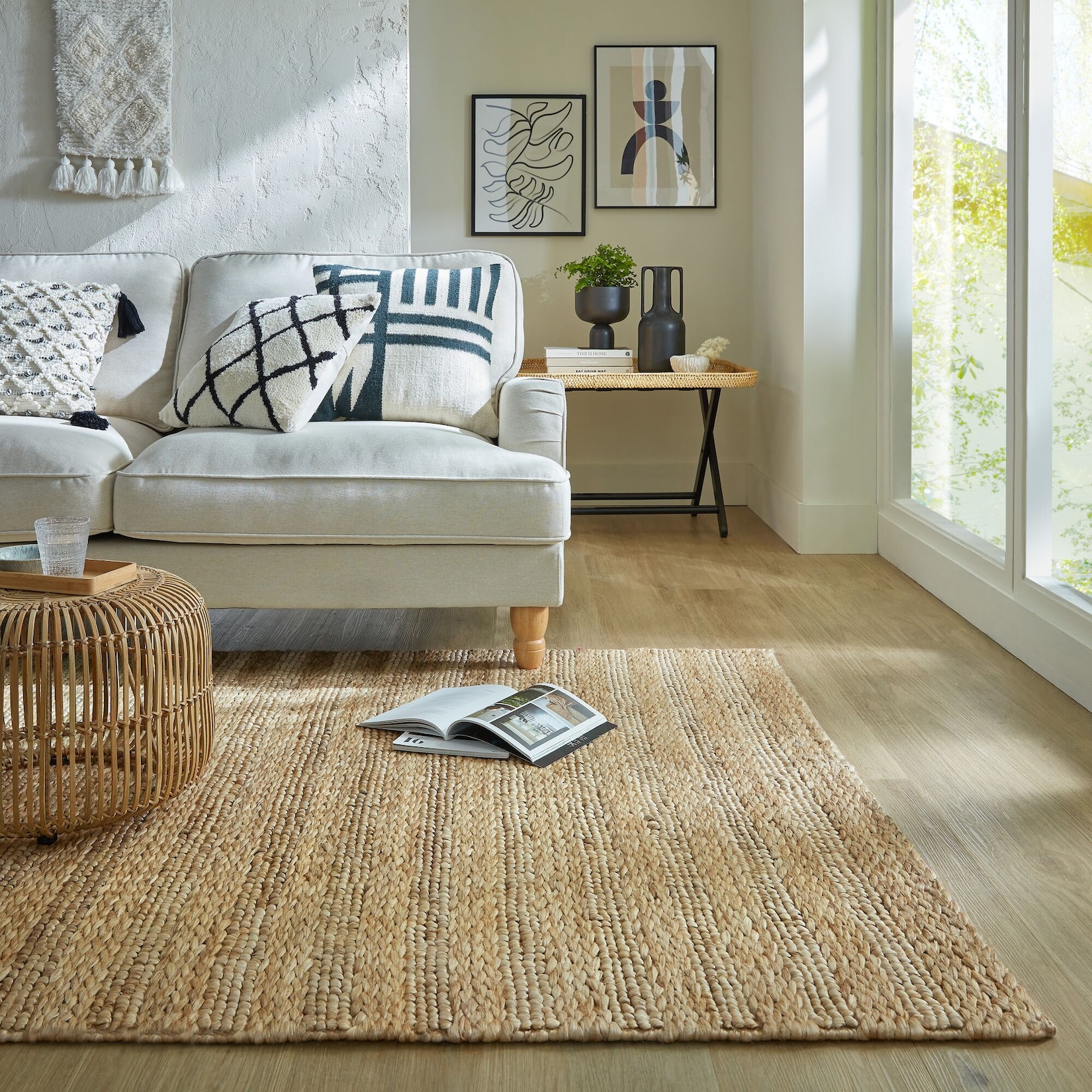 Teppich handgewebt Natur 200 x 290 cm - CHASE Kadima Design