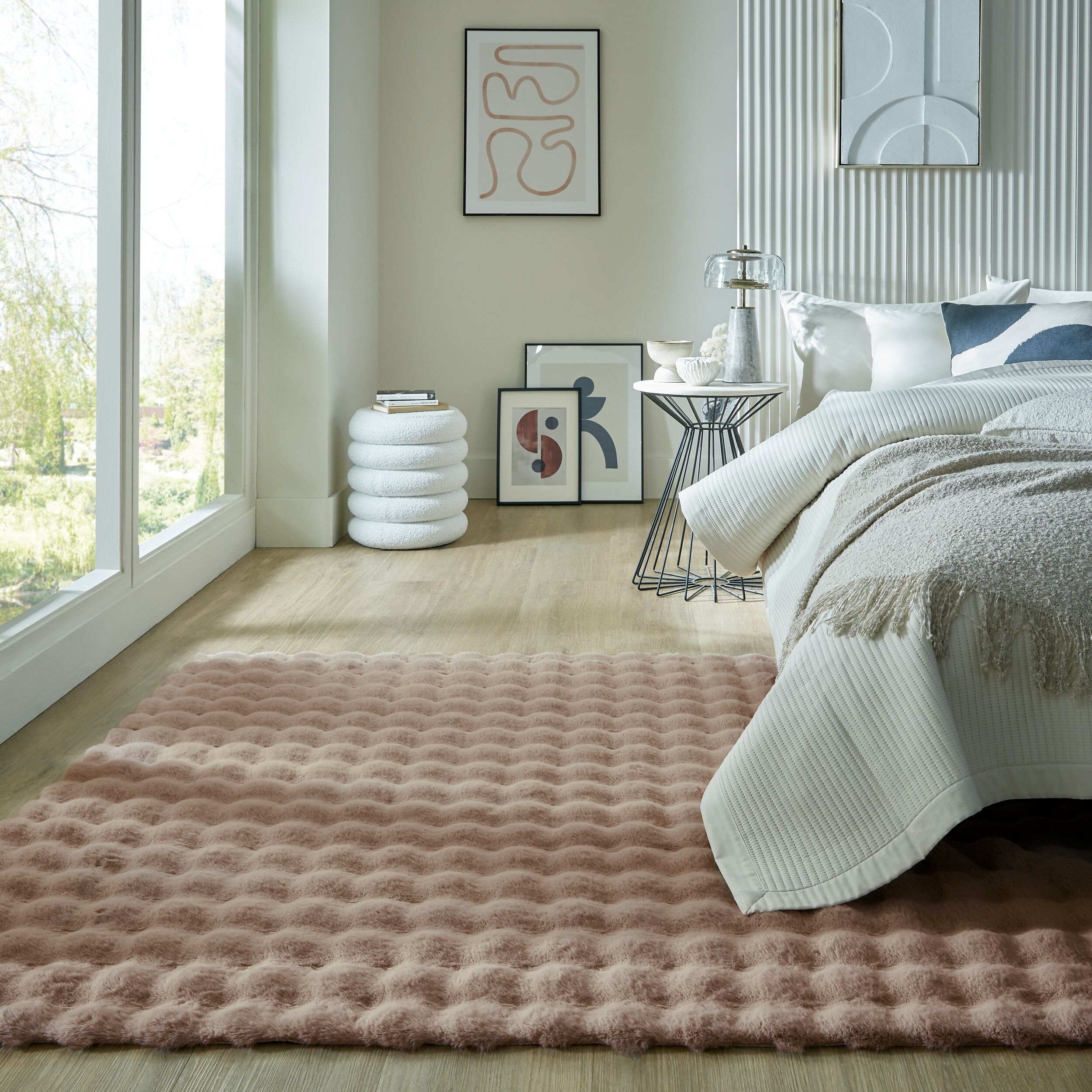 Teppich uni Taupe 180 x 290 cm - LUNE | Kadima Design - Bild 1