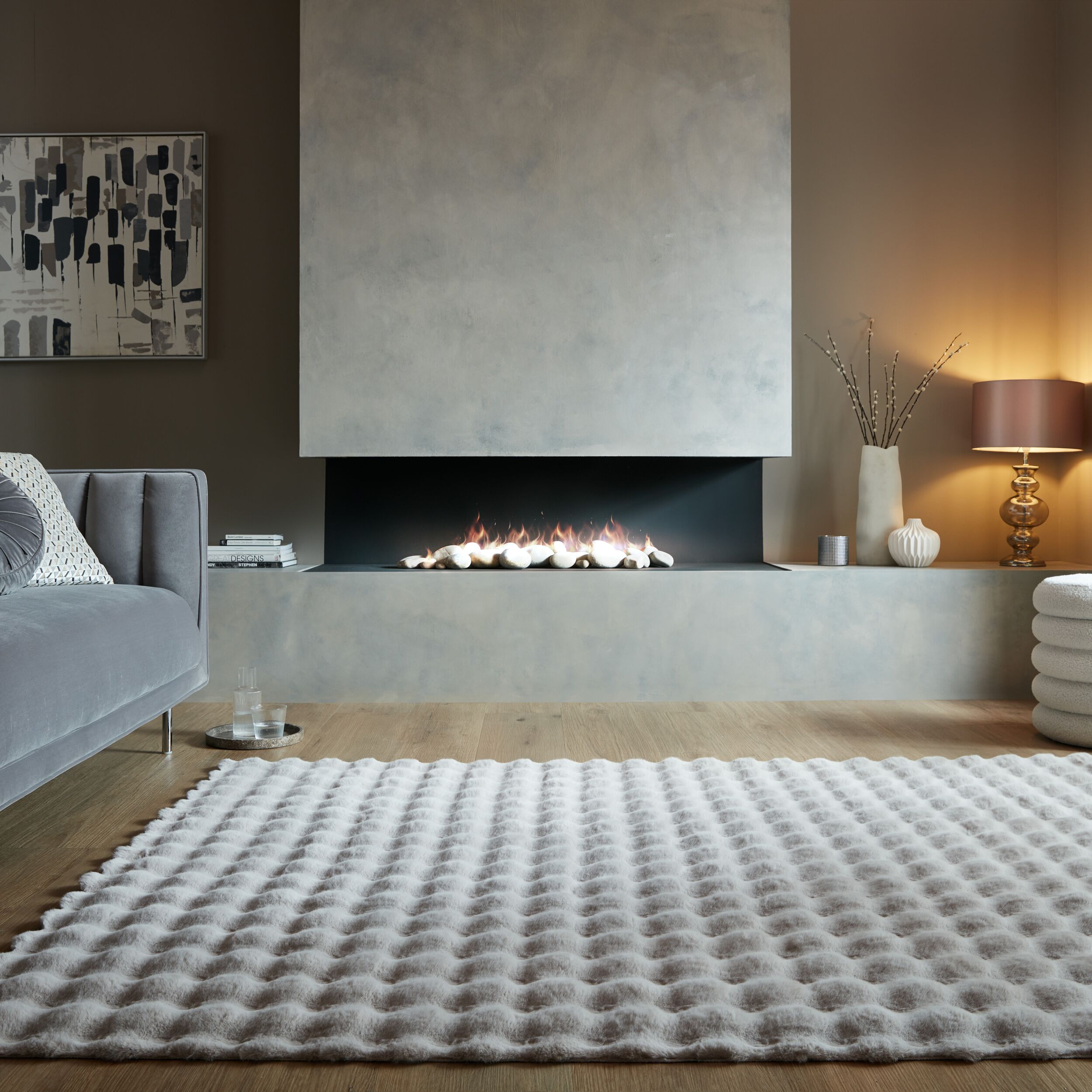 Teppich uni Grau 180 x 290 cm - LUNE | Kadima Design - Bild 1