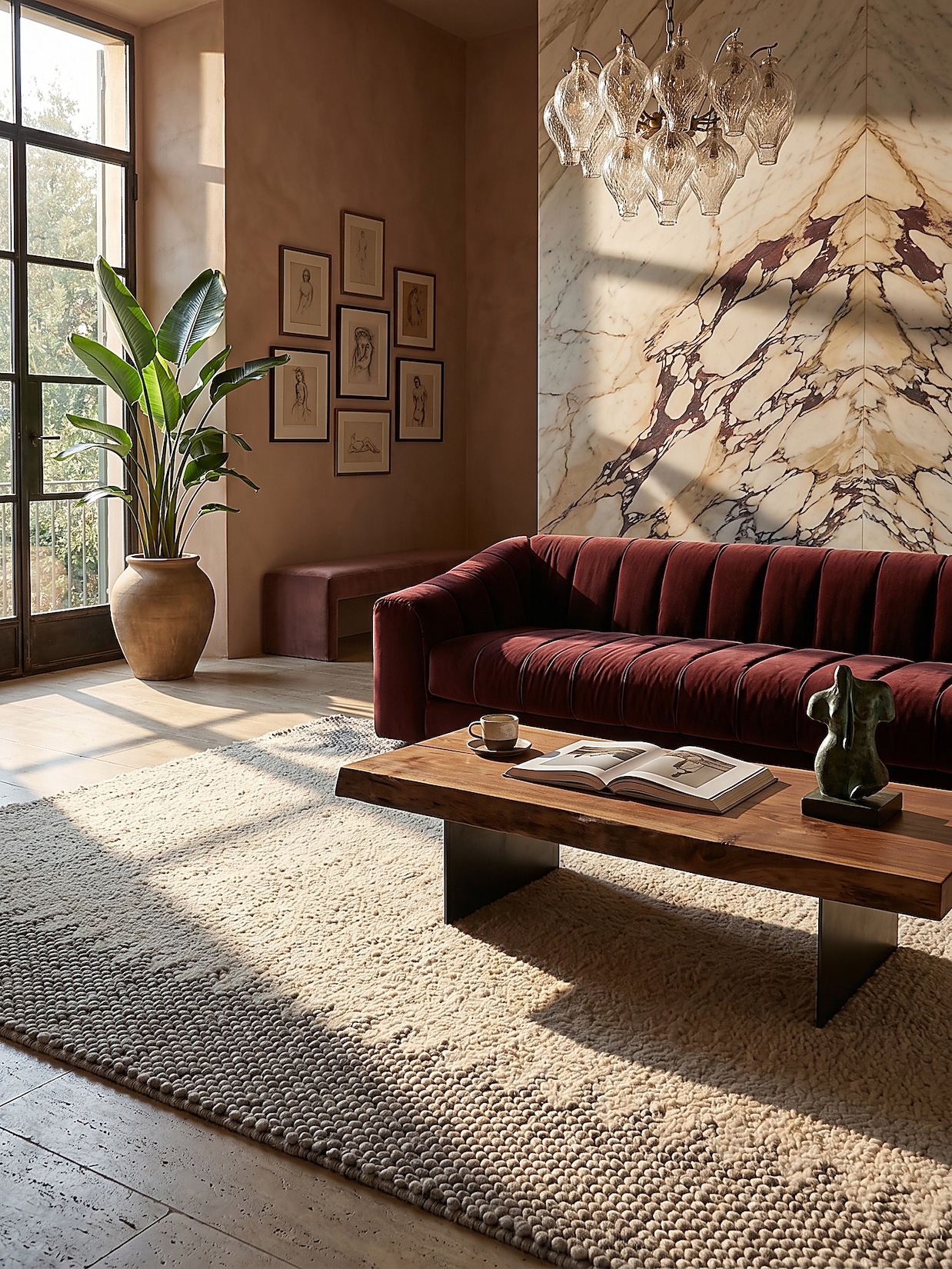 Teppich Bordüre Beige 80 x 150 cm - MEDWAY Kadima Design