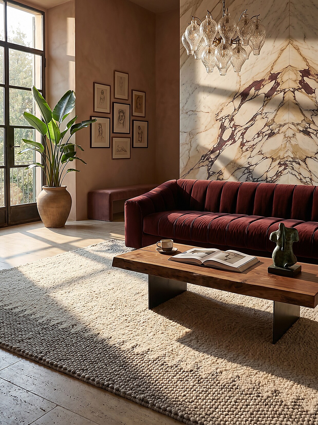 Teppich Bordüre Beige 160 x 230 cm - MEDWAY Kadima Design