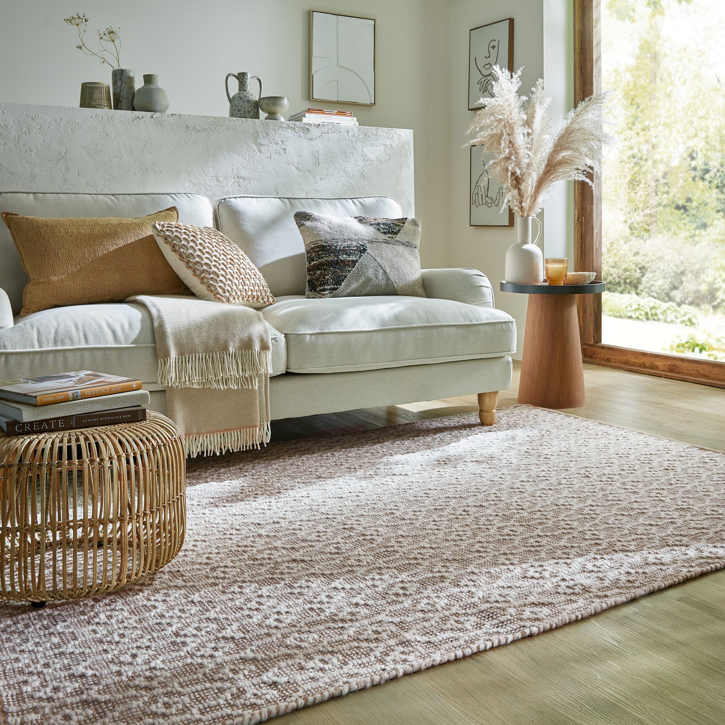 Wollteppich handgewebt Beige 120 x 170 cm - ROTHER | Kadima Design - Bild 1