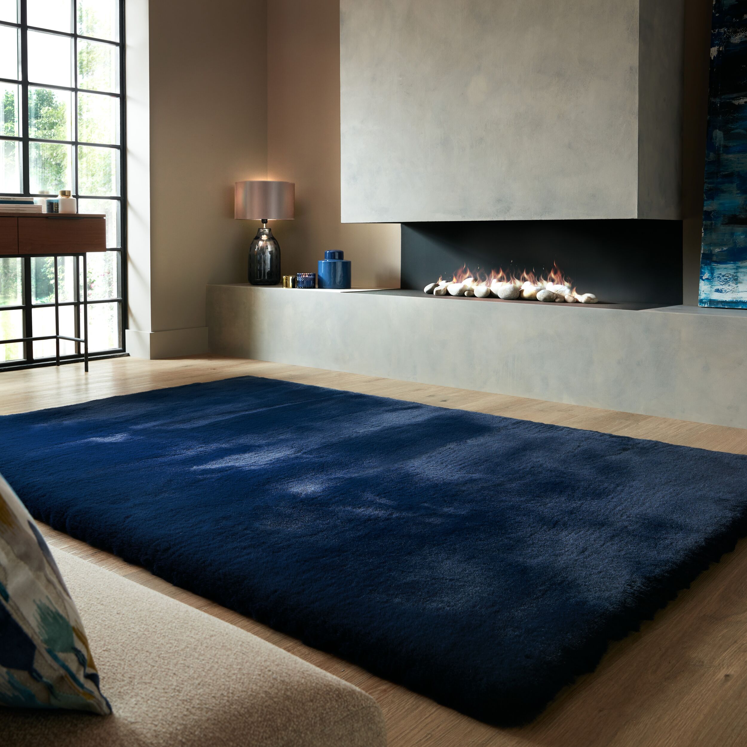Teppich uni Blau 120 x 170 cm - DENE | Kadima Design - Bild 1