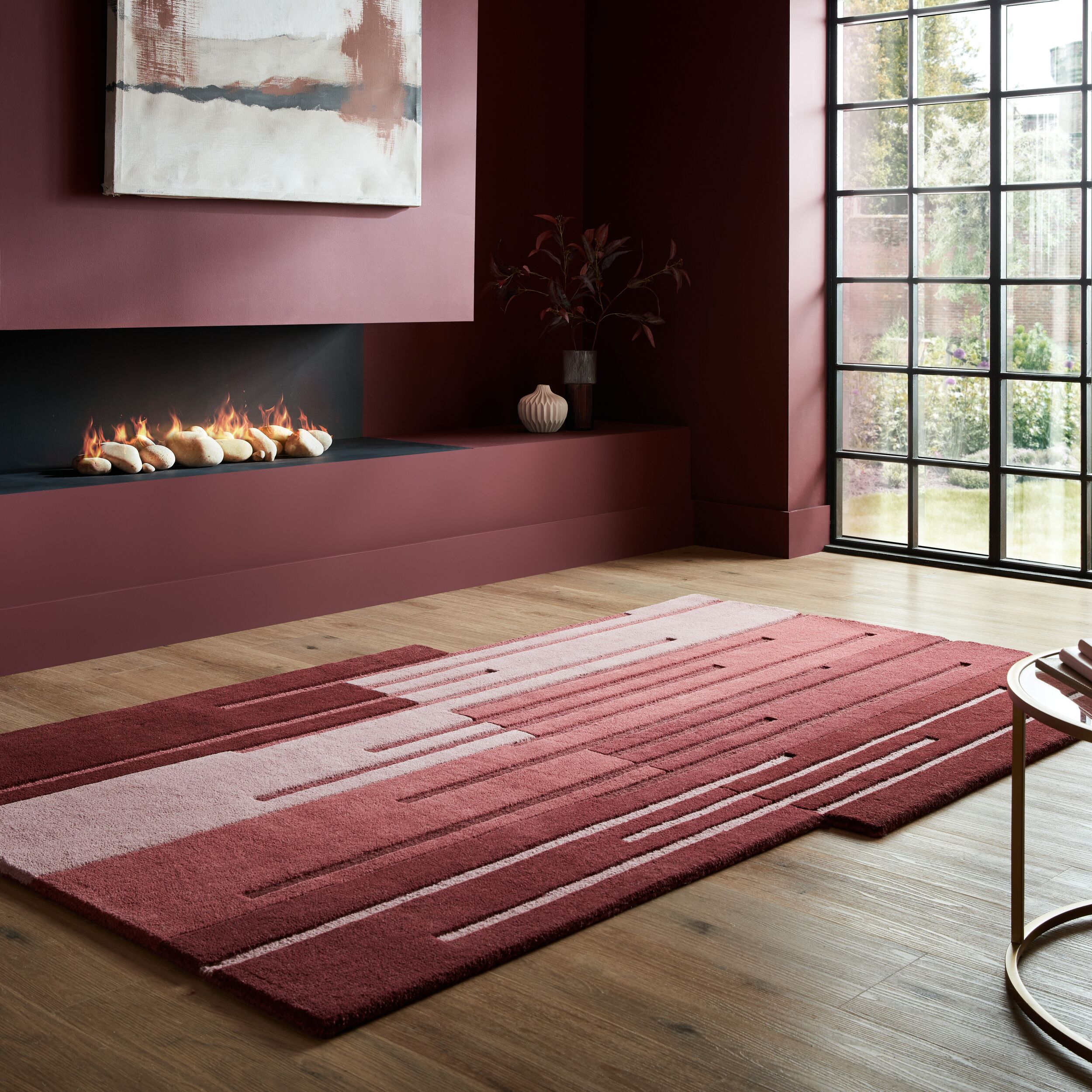 Wollteppich abstrakt Rot 120 x 180 cm - HALLEIN | Kadima Design - Bild 1