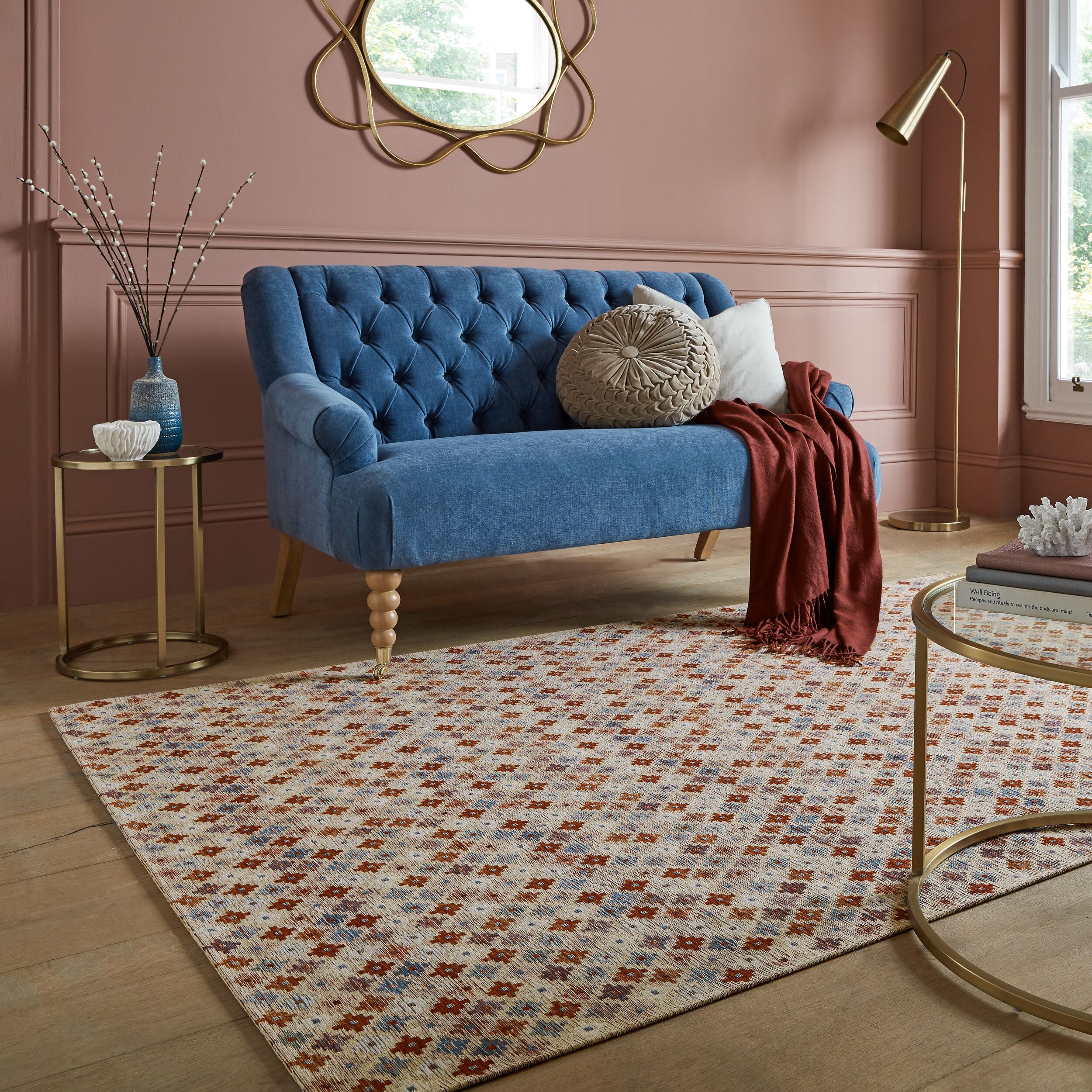 Teppich Boho Rot-Bunt 200 x 290 cm - COQUET | Kadima Design - Bild 1