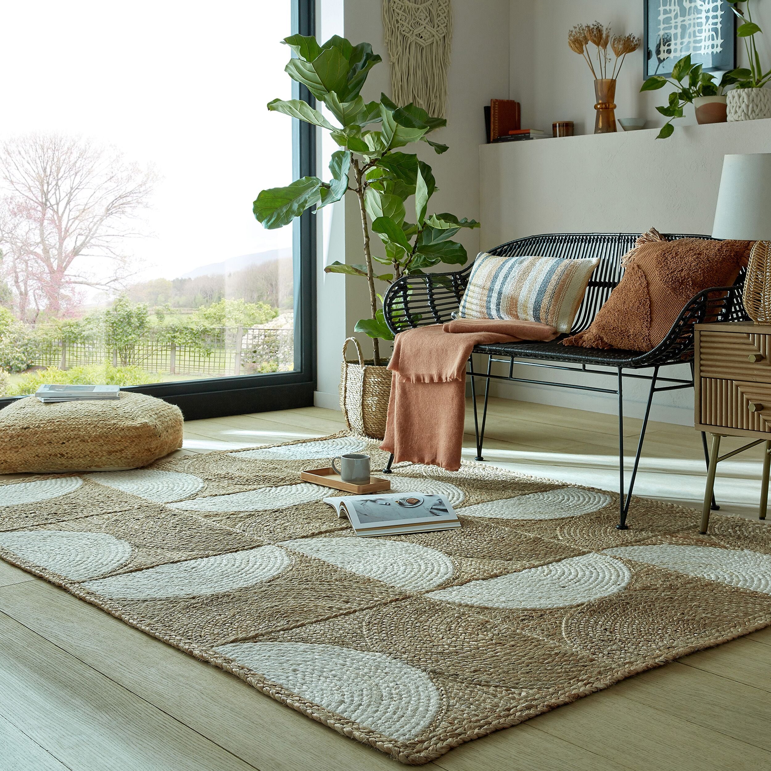 Jute-Teppich geometrisch Natur 200 x 290 cm - HOLT | Kadima Design - Bild 1