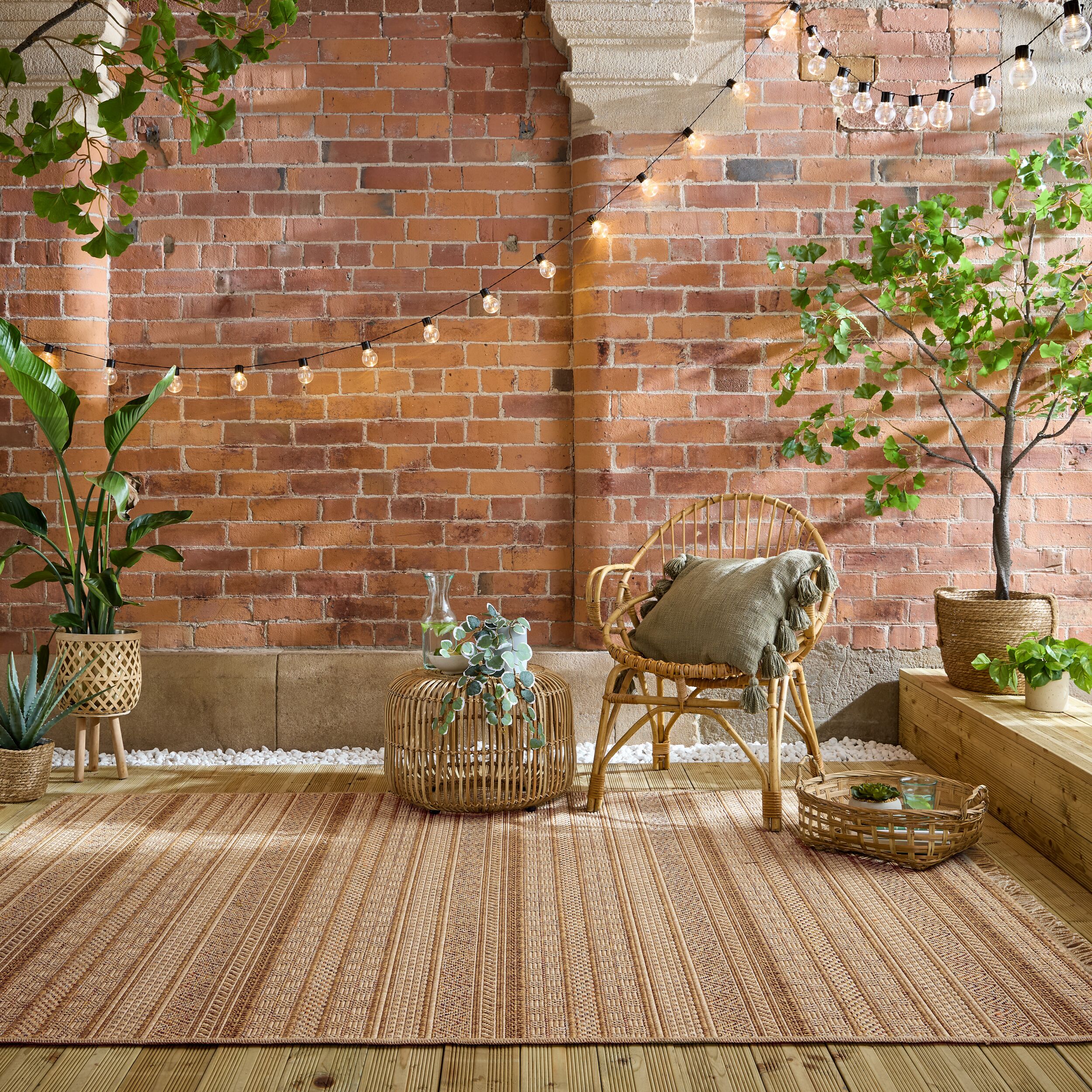 Outdoor-Teppich waschbar Ocker 120 x 170 cm - CLYST | Kadima Design - Bild 1