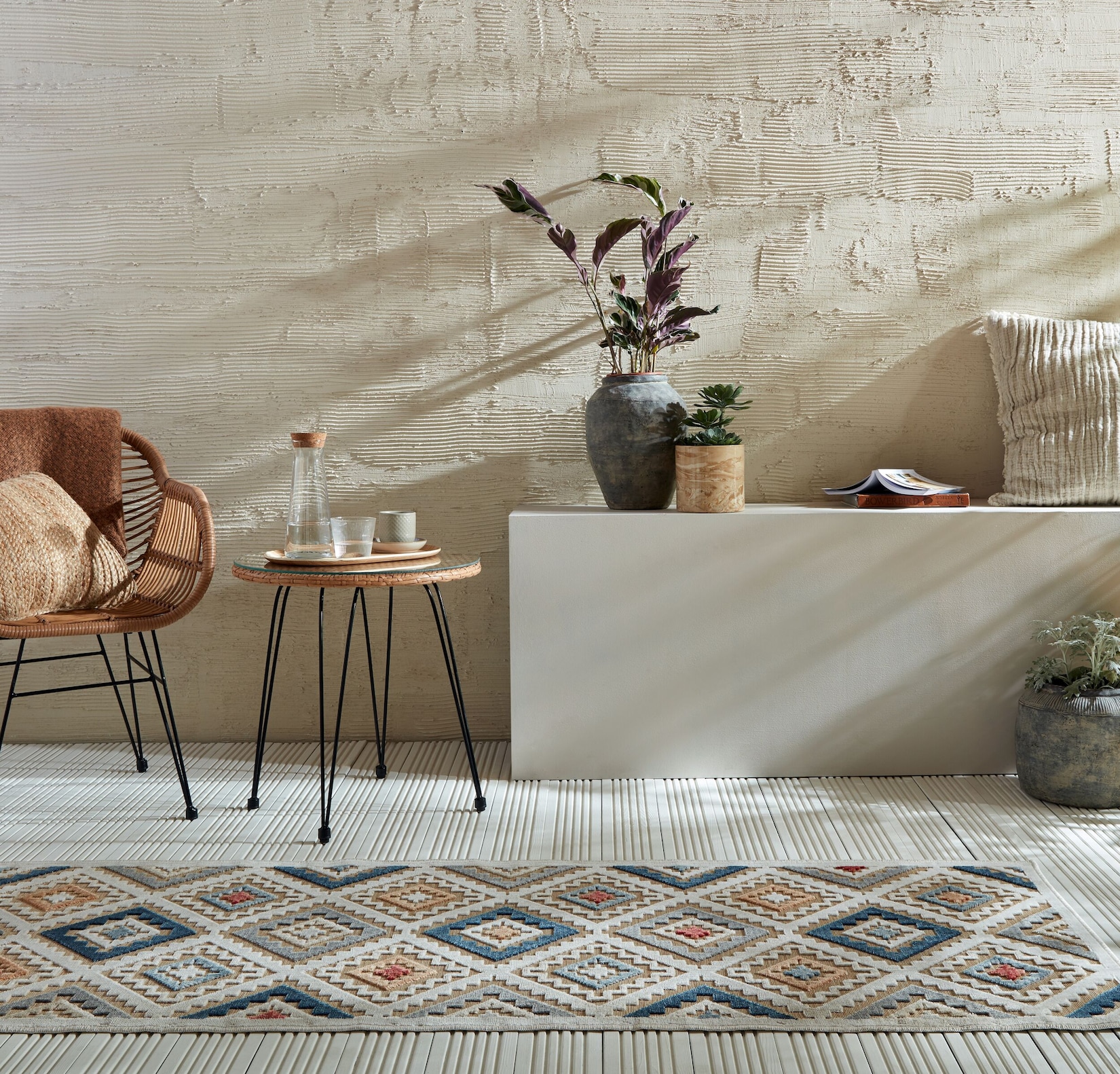 Outdoor-Läufer Orient Natur-Bunt 80 x 230 cm - LAGAN Kadima Design
