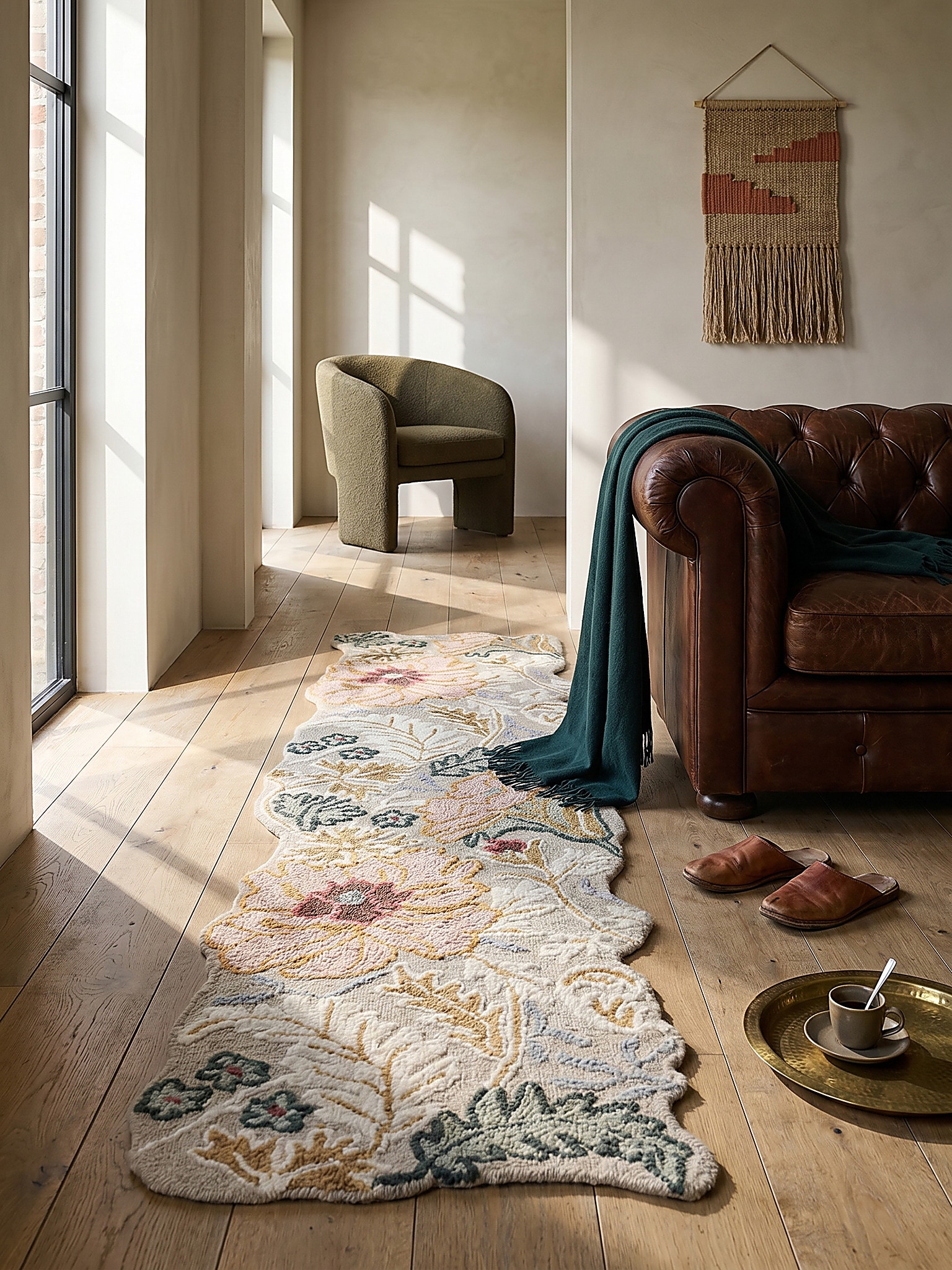 L&auml;ufer floral Hellrosa 60 x 230 cm - CHAR | Kadima Design - Bild 1