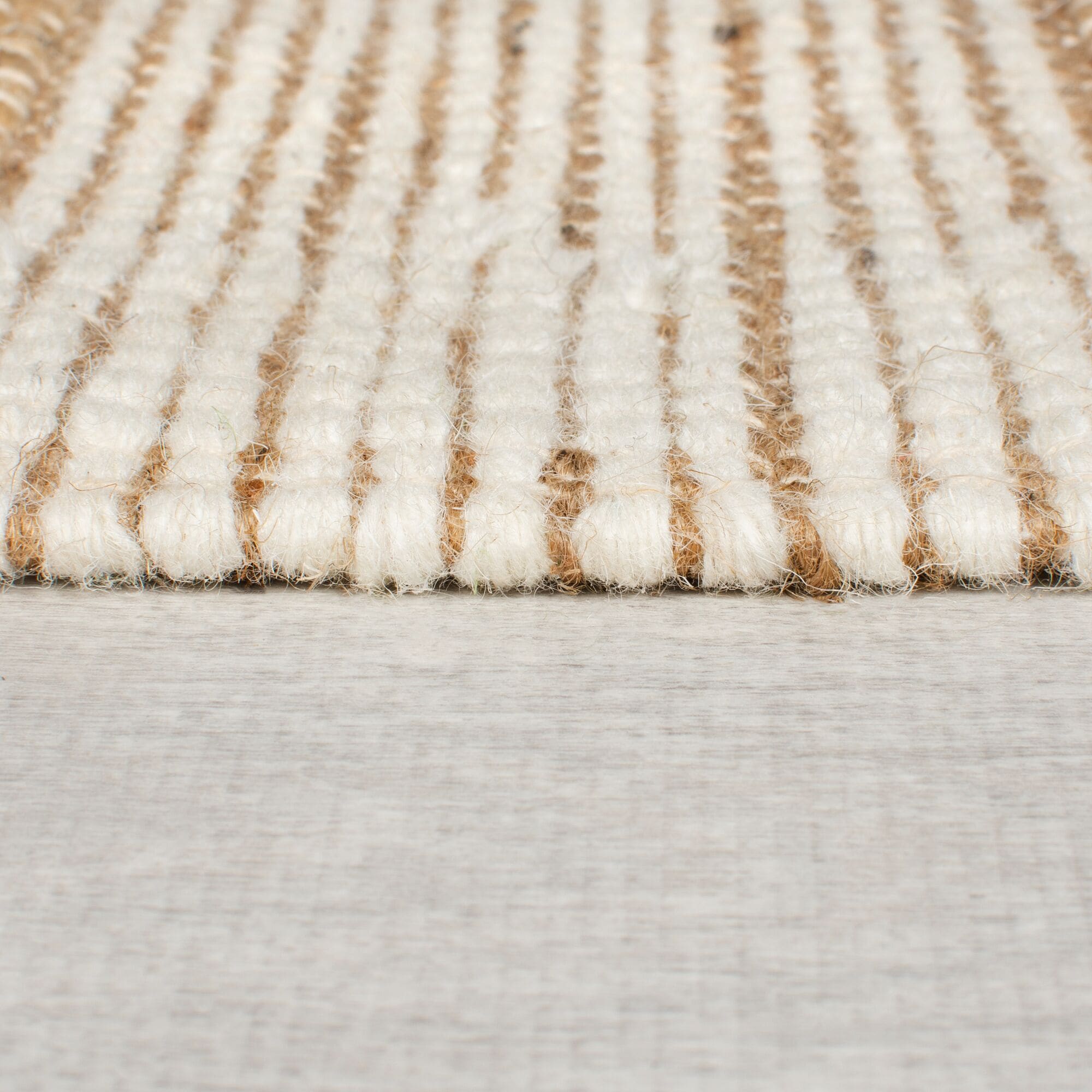 Teppich gestreift Natur-Gr&uuml;n 160 x 230 cm - WHARFE | Kadima Design - Bild 1