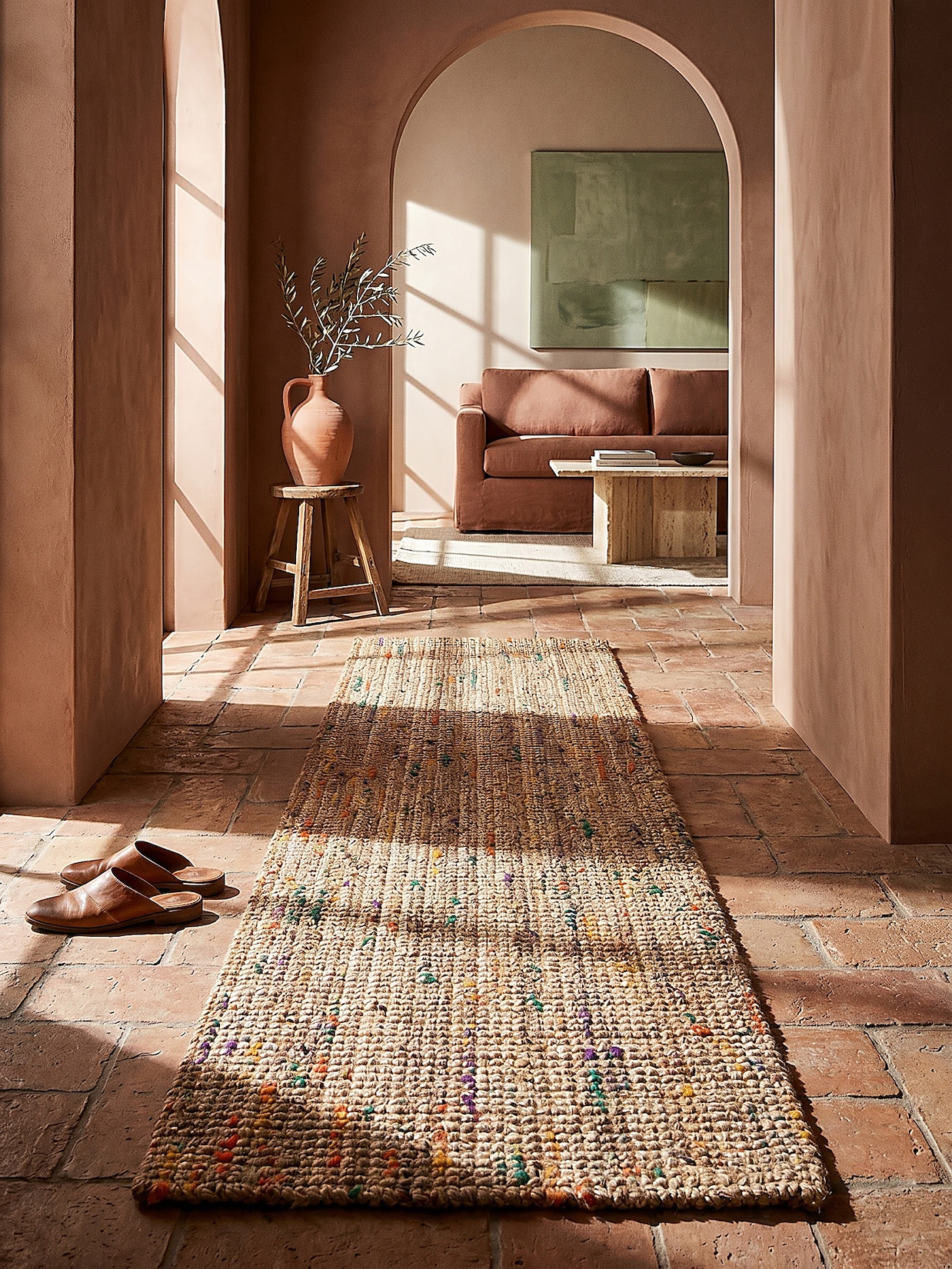 Läufer Boho Natur-Bunt 60 x 230 cm - ERME Kadima Design