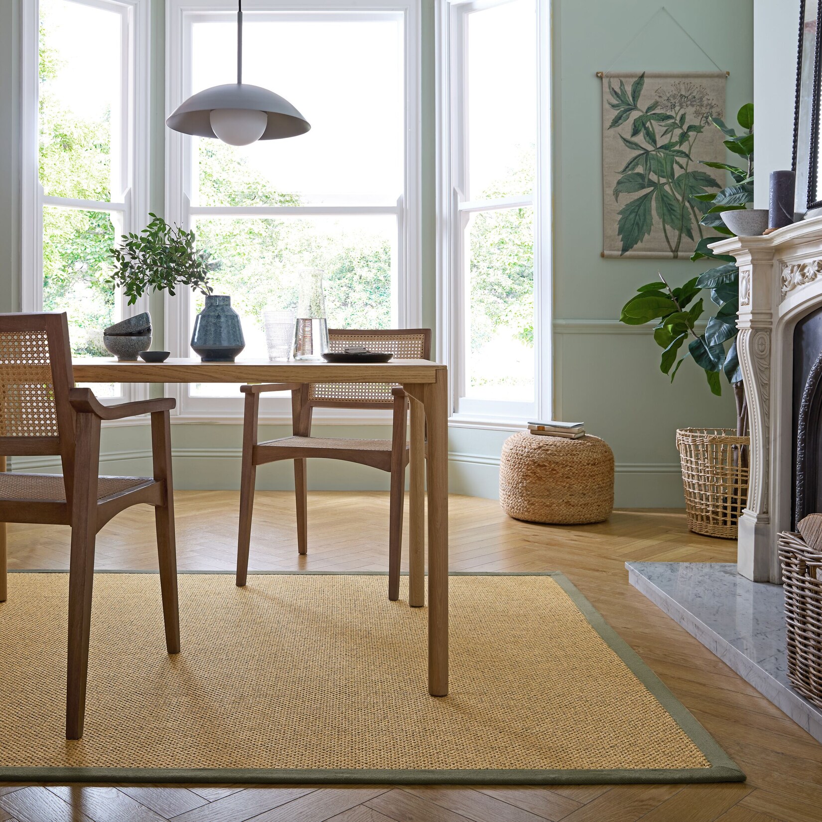 Outdoor-Teppich Bordüre Natur-Grün 200 x 290 cm - KEER Kadima Design