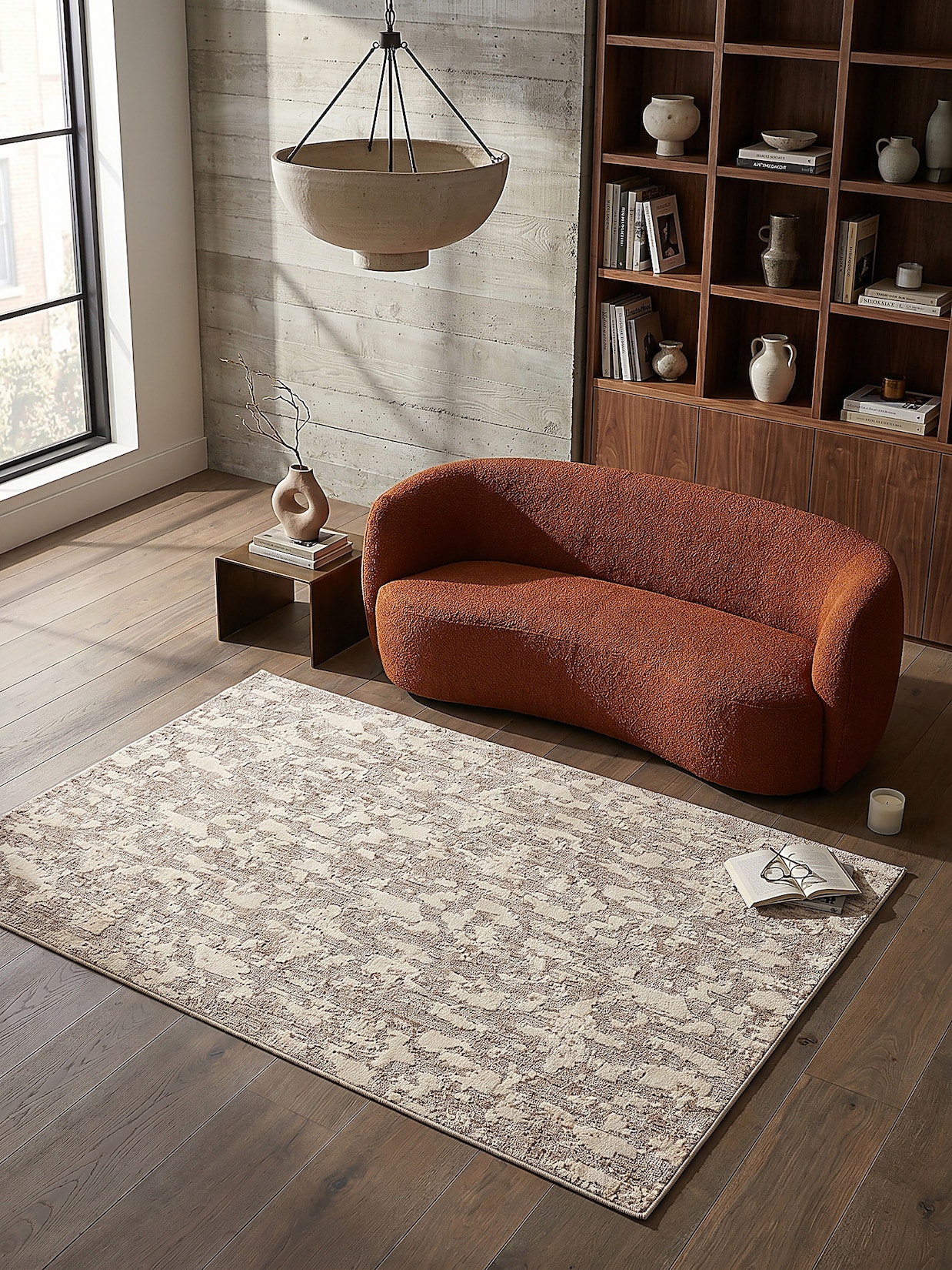 Teppich waschbar Beige 194 x 290 cm - RIDGE Kadima Design