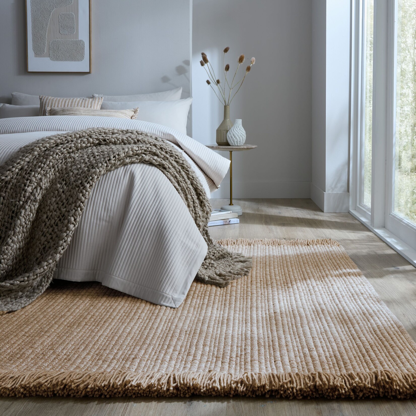 Wollteppich uni Beige 200 x 290 cm - BOYNE Kadima Design