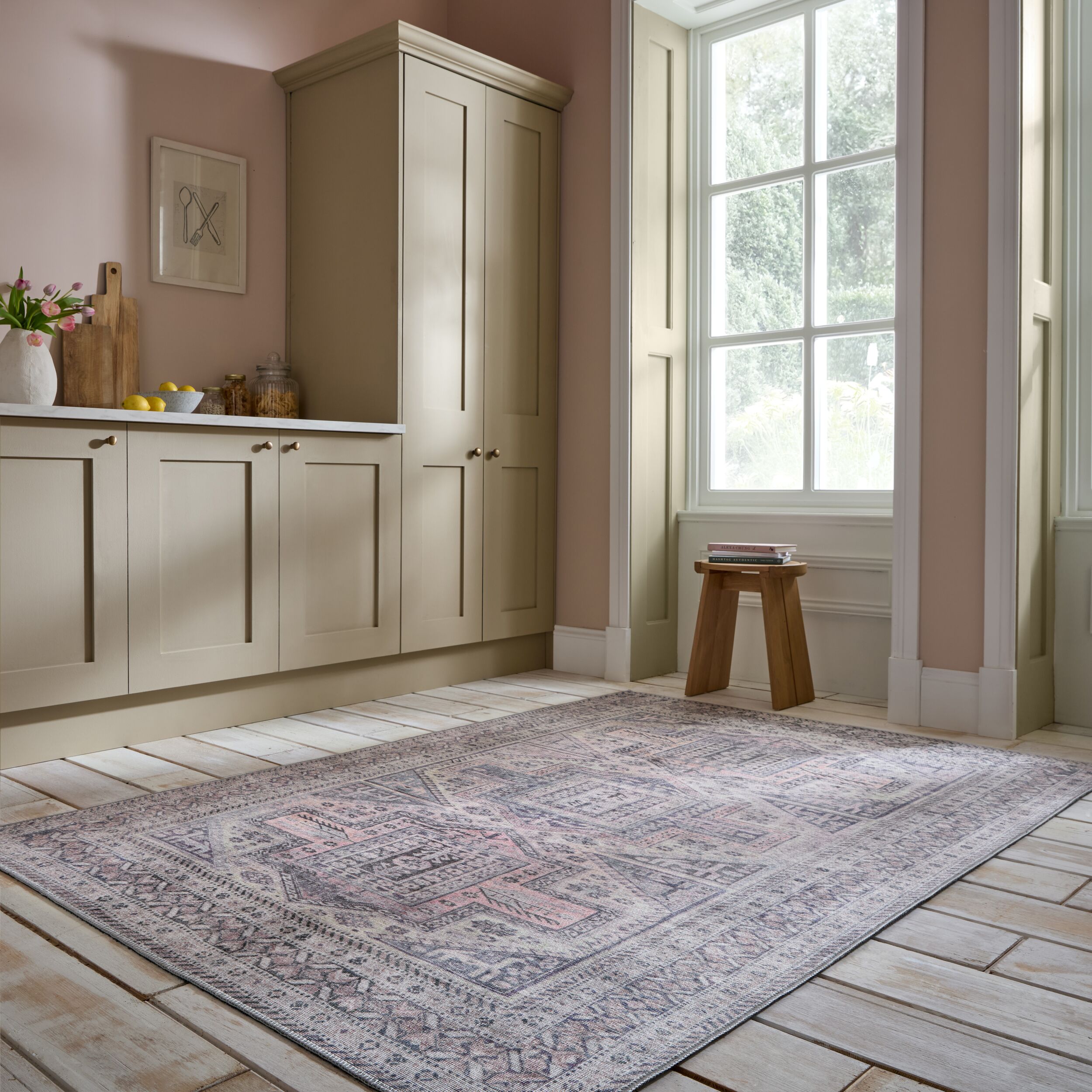 Teppich Orient Grau-Rosa 190 x 290 cm - HURST | Kadima Design - Bild 1