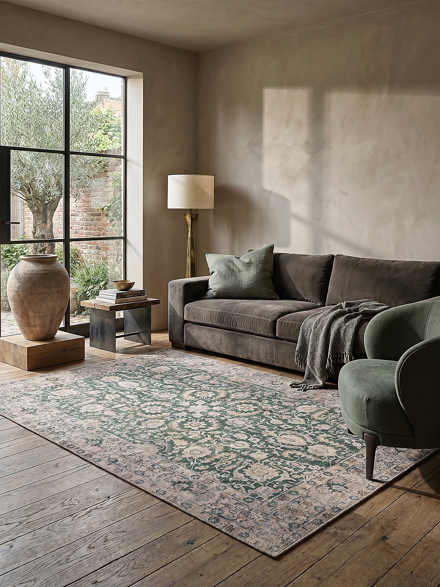 Teppich Orient Gr&uuml;n 115 x 170 cm - HURST | Kadima Design - Bild 1