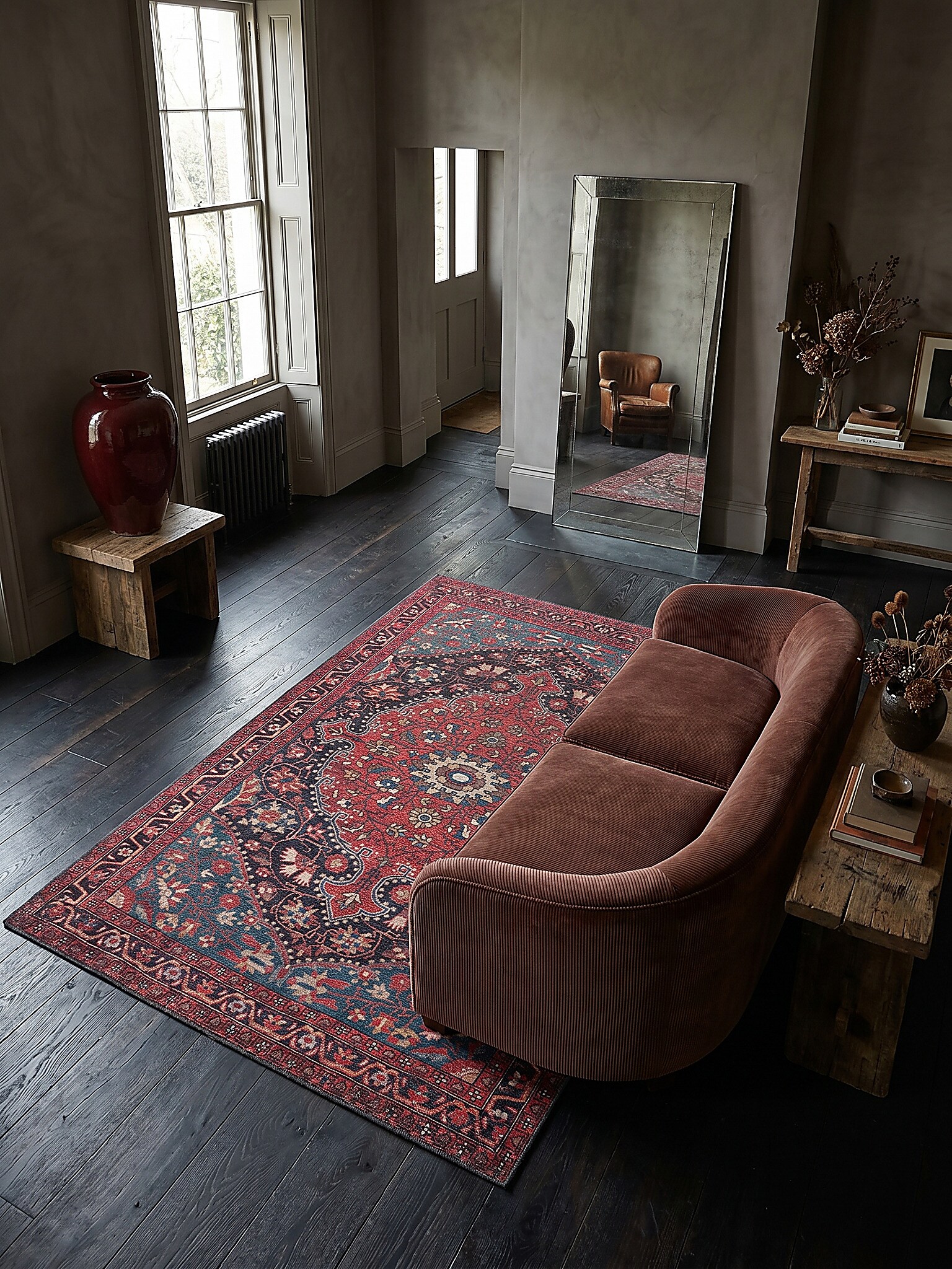 Teppich waschbar Rot 190 x 290 cm - HURST | Kadima Design - Bild 1