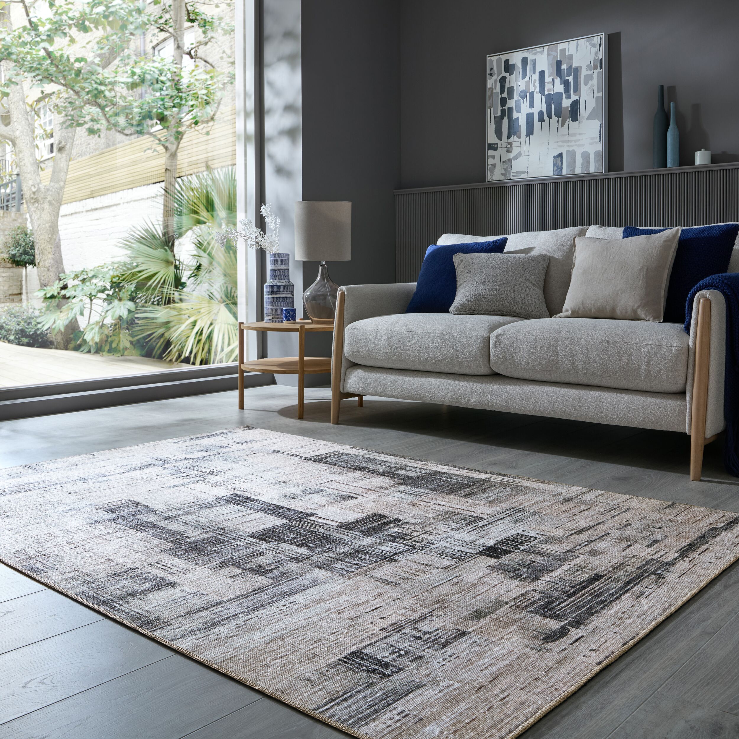Teppich abstrakt Grau 190 x 290 cm - HURST | Kadima Design - Bild 1