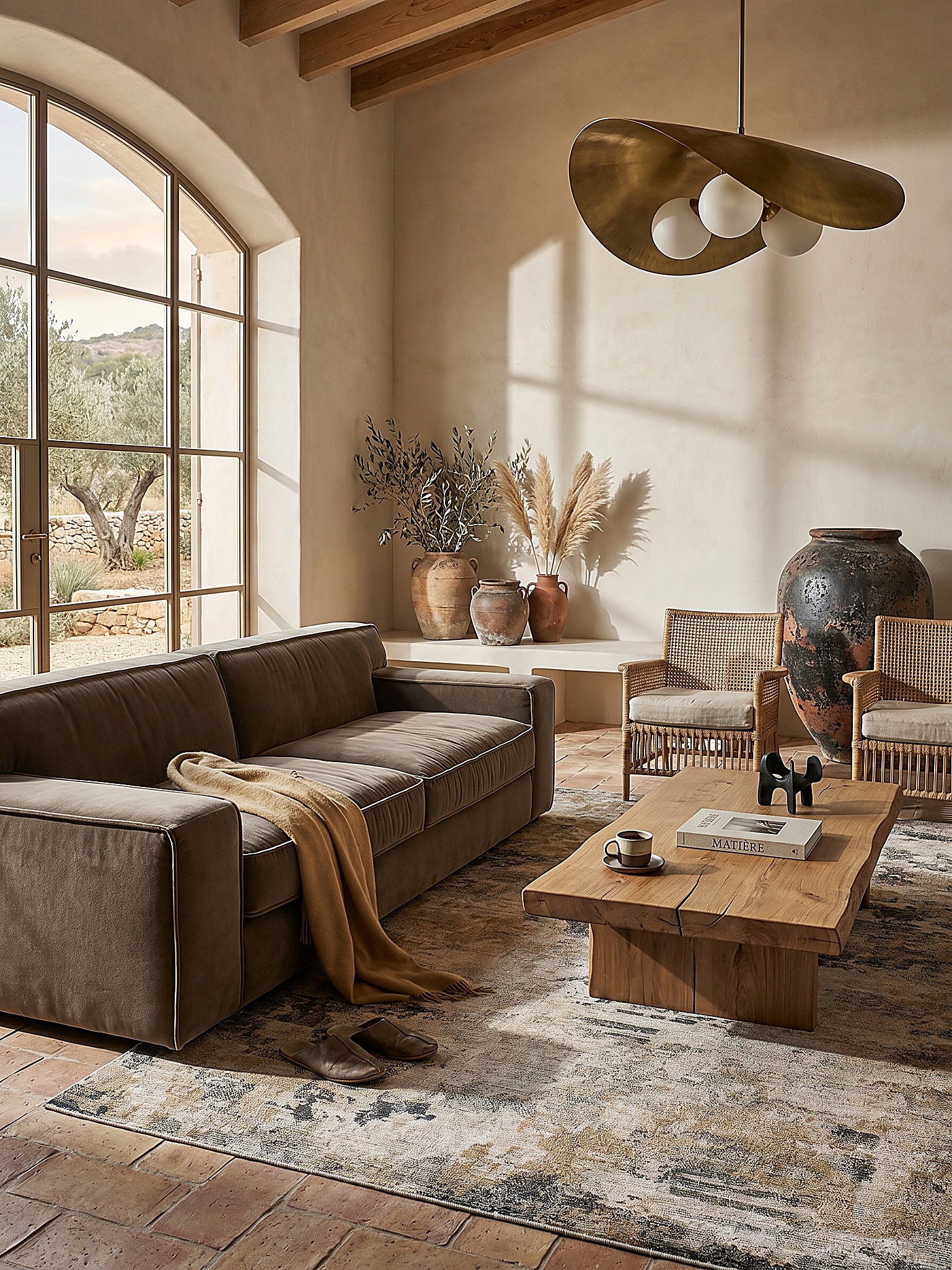 Teppich abstrakt Gelb-Natur 152 x 230 cm - HURST | Kadima Design - Bild 1