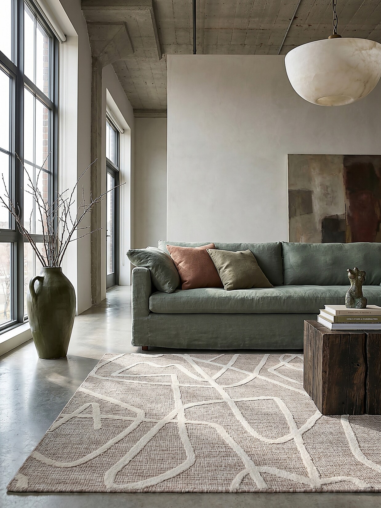 Teppich abstrakt Taupe 160 x 230 cm - ARLEN Kadima Design