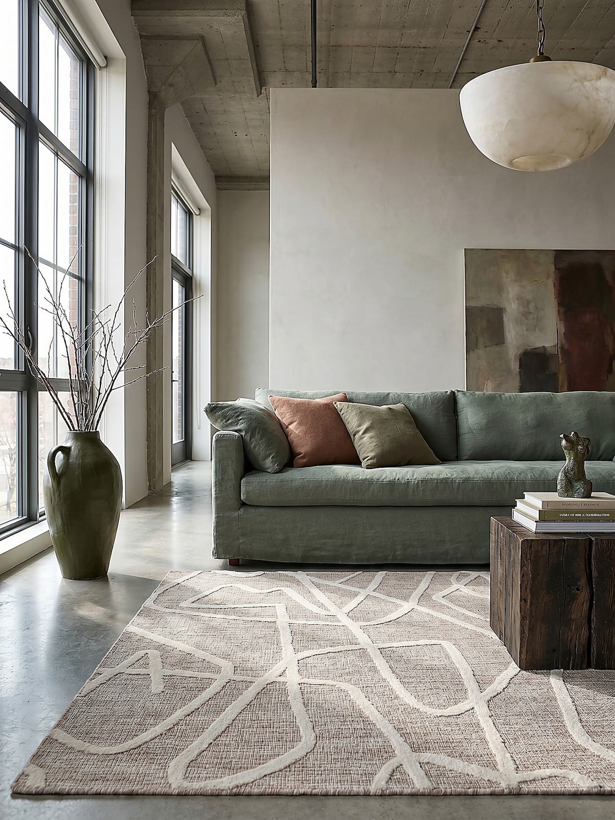 Teppich abstrakt Taupe 200 x 300 cm - ARLEN Kadima Design