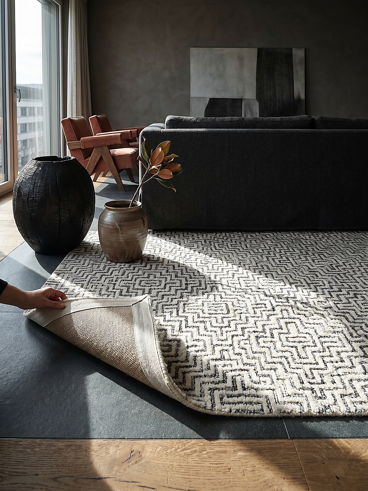 Teppich geometrisch Grau 200 x 300 cm - ARLEN | Kadima Design - Bild 1
