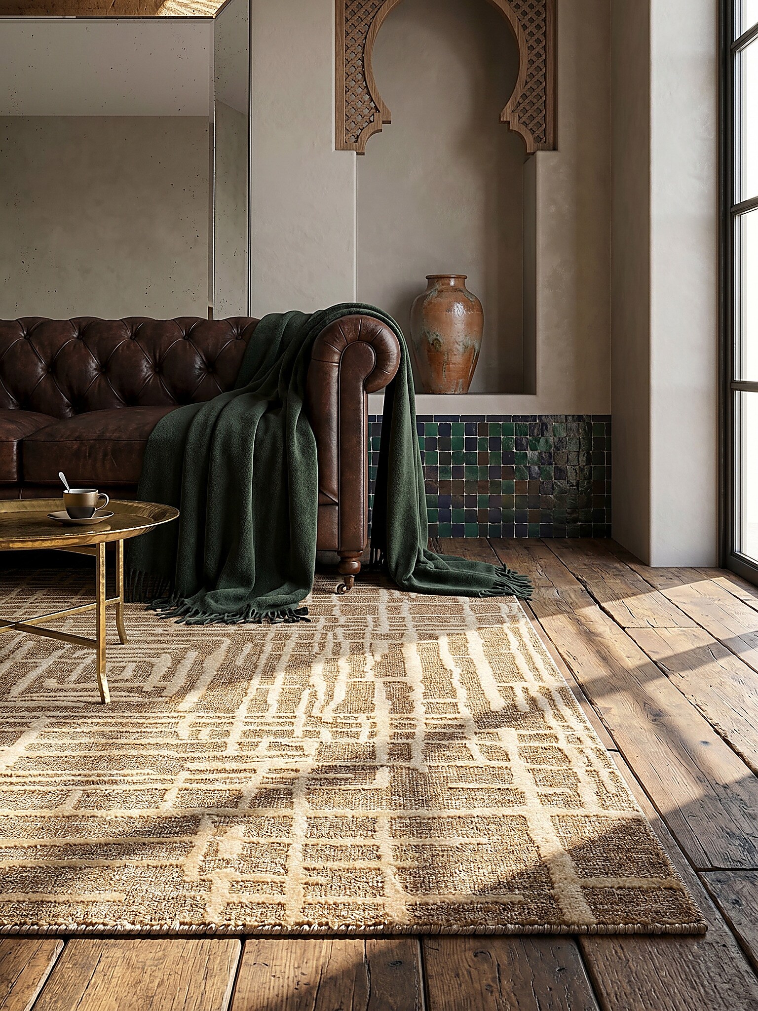 Teppich geometrisch Senfgelb 200 x 300 cm - ARLEN | Kadima Design - Bild 1