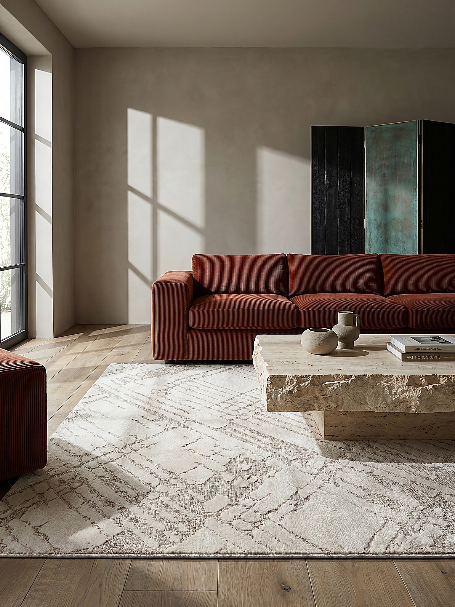 Teppich Rauten Creme 120 x 170 cm - ARLEN | Kadima Design - Bild 1