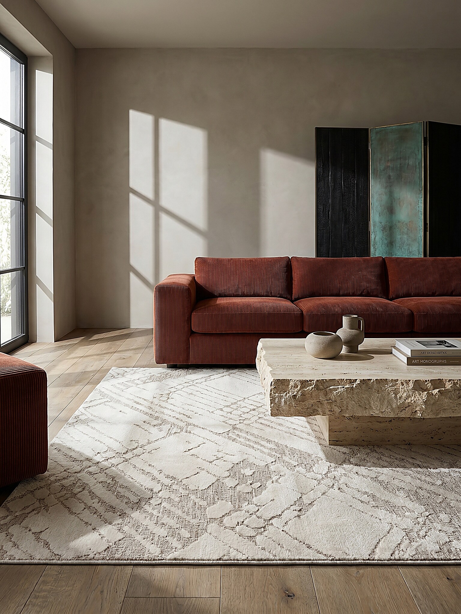 Teppich Rauten Creme 200 x 300 cm - ARLEN | Kadima Design - Bild 1