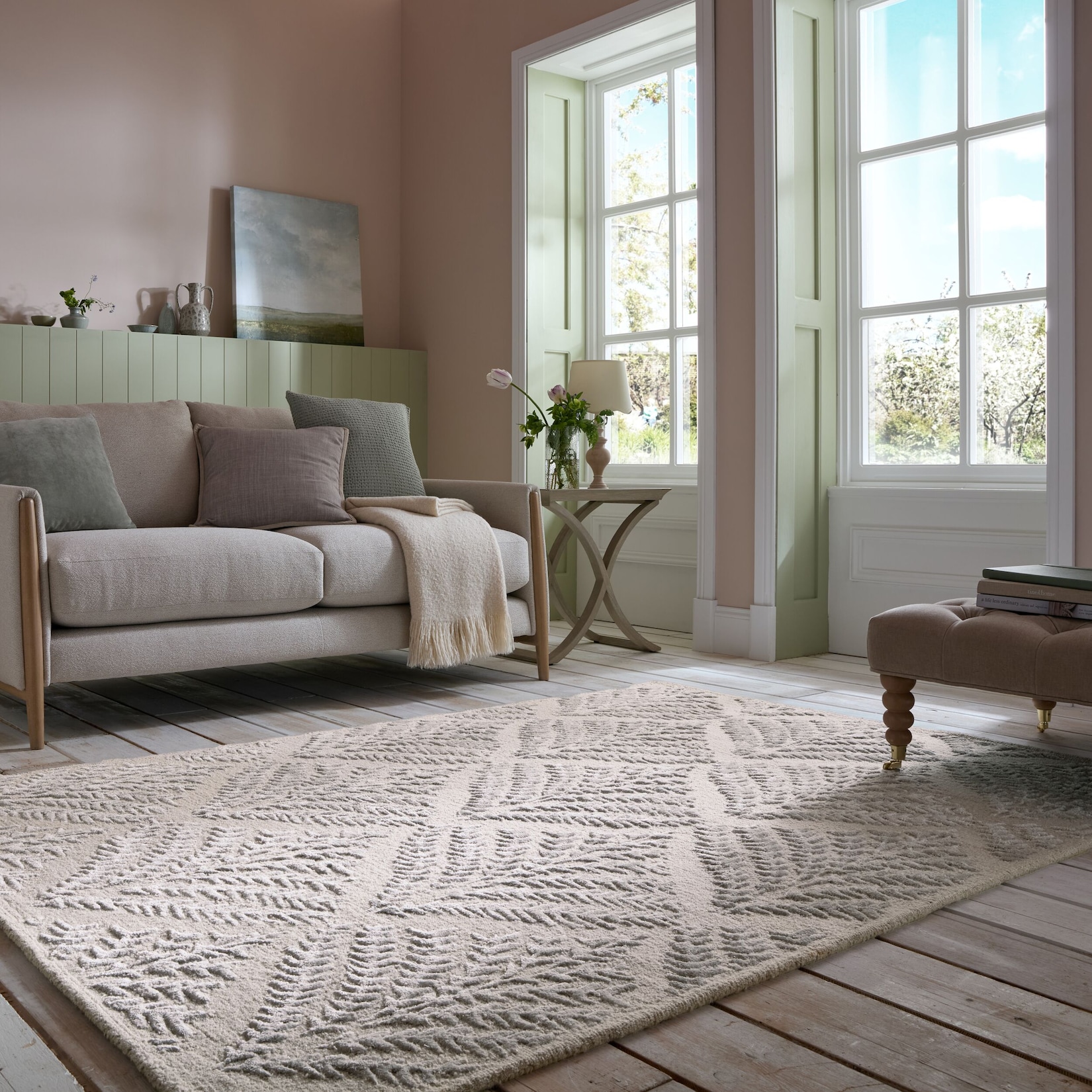 Teppich Wollmischung Hellgrau 200 x 290 cm - GLEN Kadima Design
