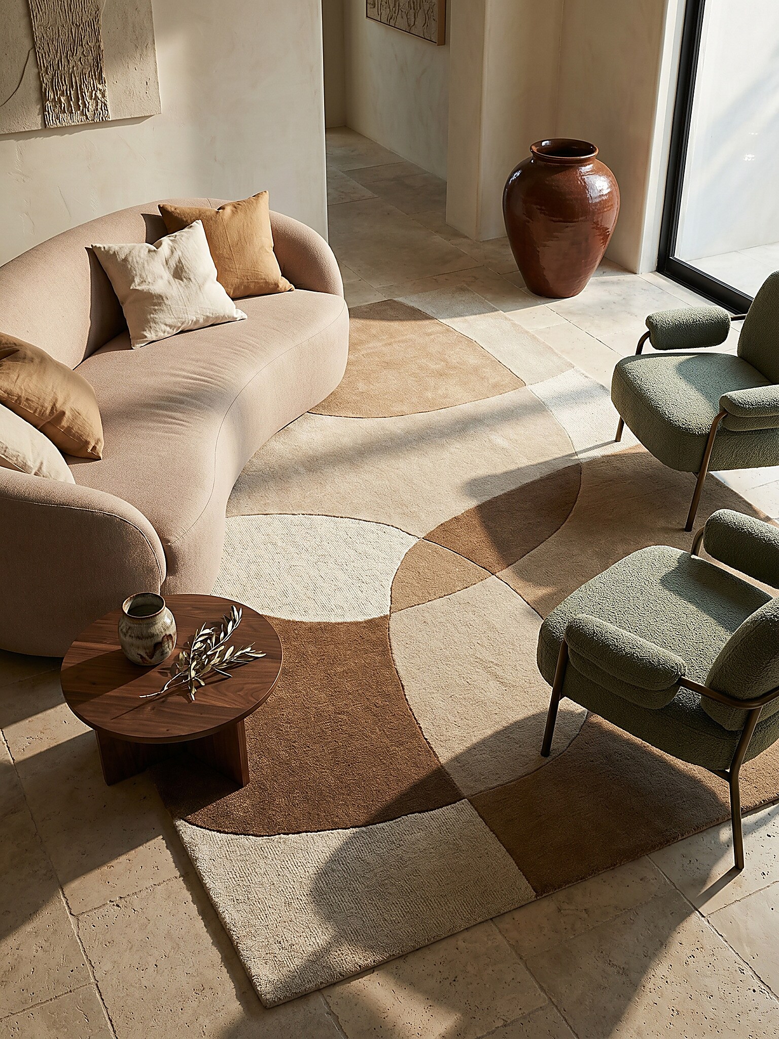 Wollteppich abstrakt Bunt 120 x 170 cm - AIRE | Kadima Design - Bild 1