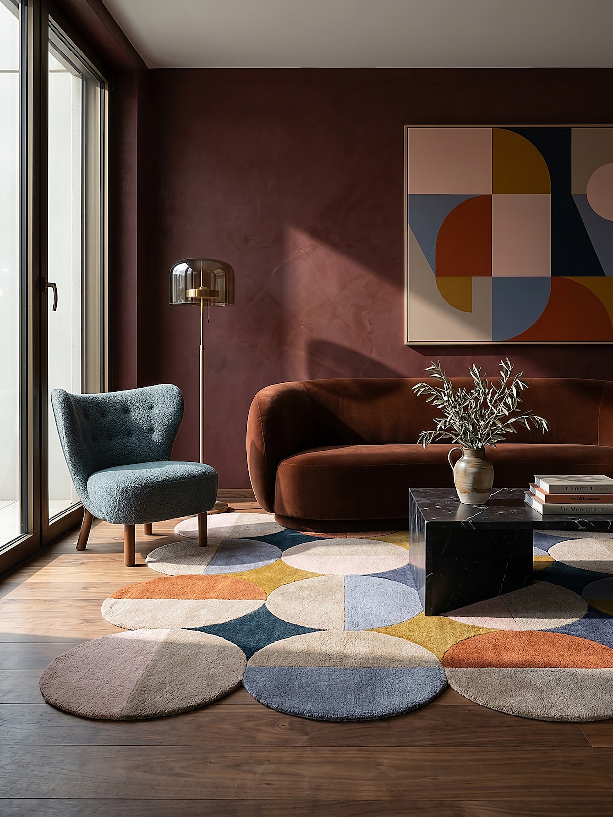 Wollteppich modern Bunt 160 x 230 cm - HALLEIN Kadima Design