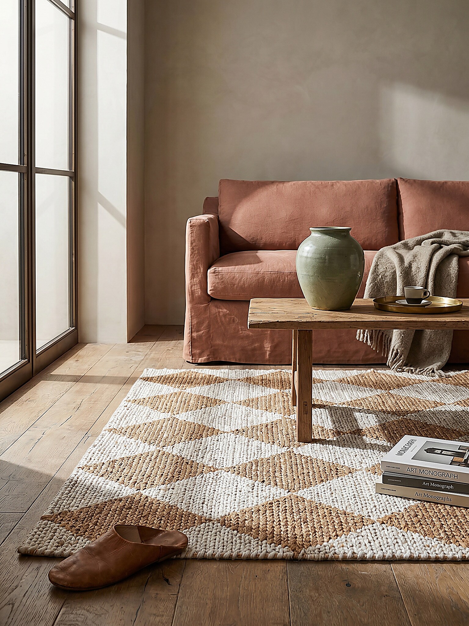 Jute-Teppich Rauten Beige 120 x 170 cm - BAIN | Kadima Design - Bild 1