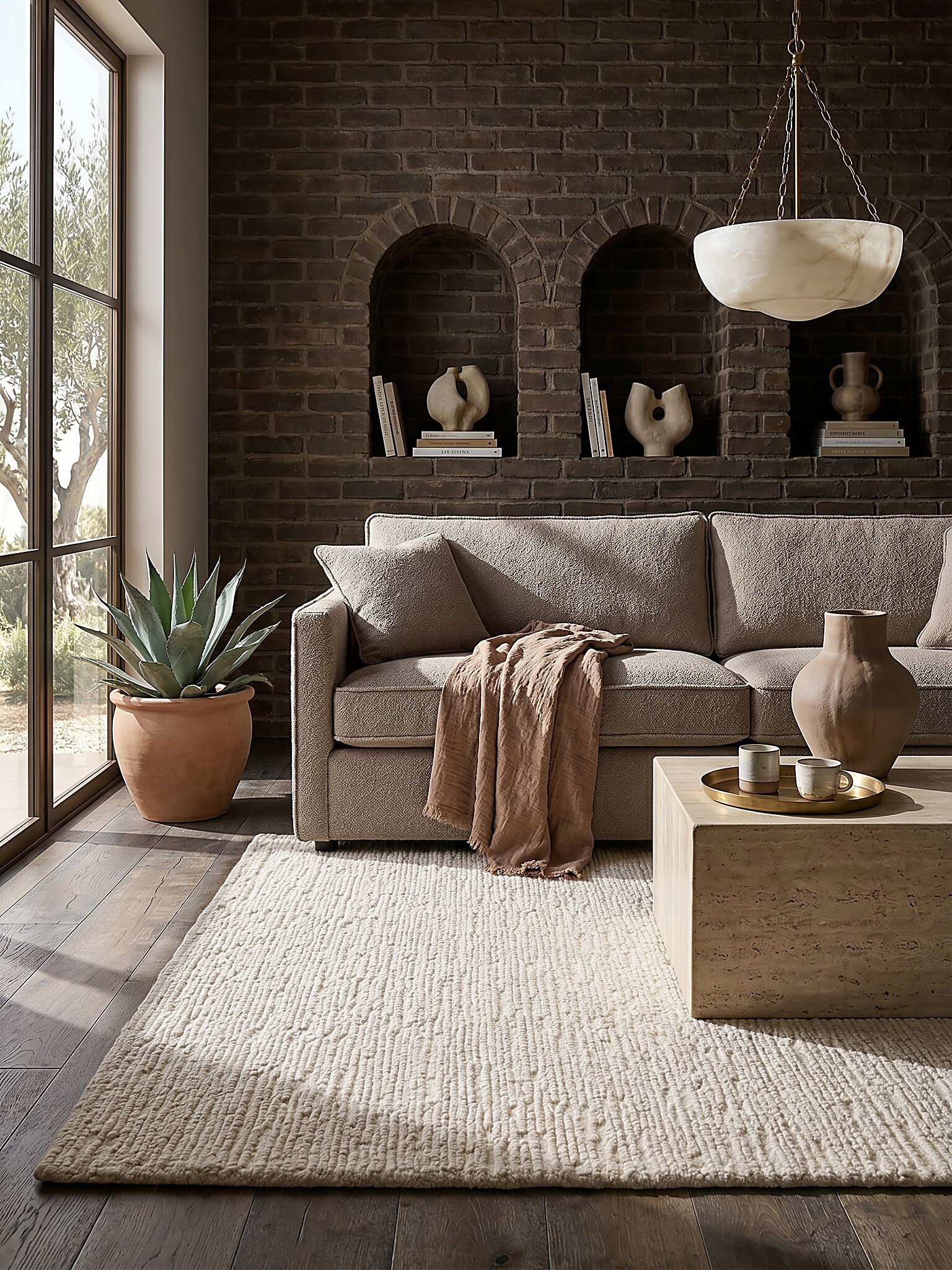 Wollteppich uni Creme 160 x 230 cm - ALNE | Kadima Design - Bild 1