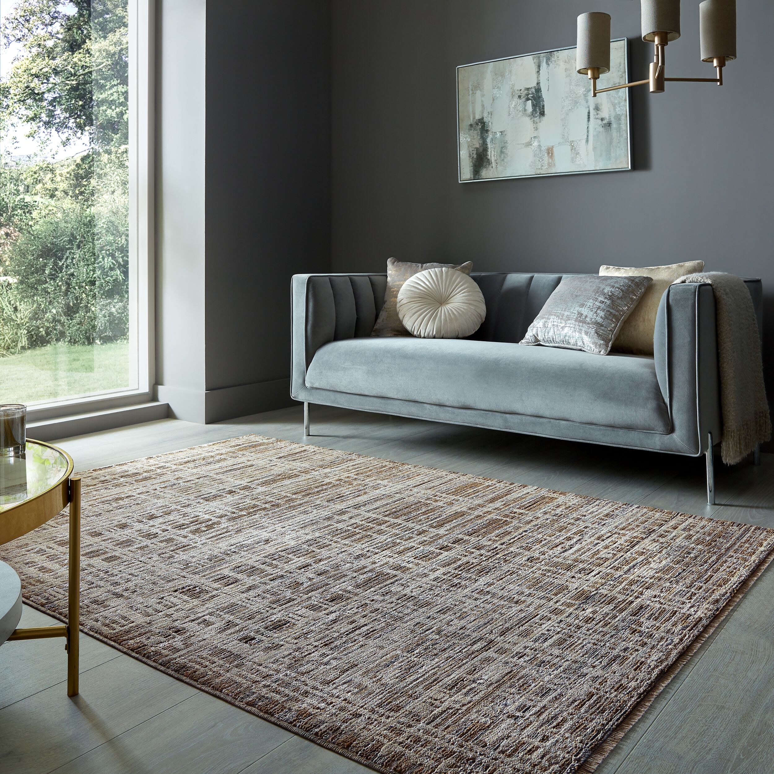 Teppich geometrisch Erdt&ouml;ne 200 x 300 cm - ADUR | Kadima Design - Bild 1