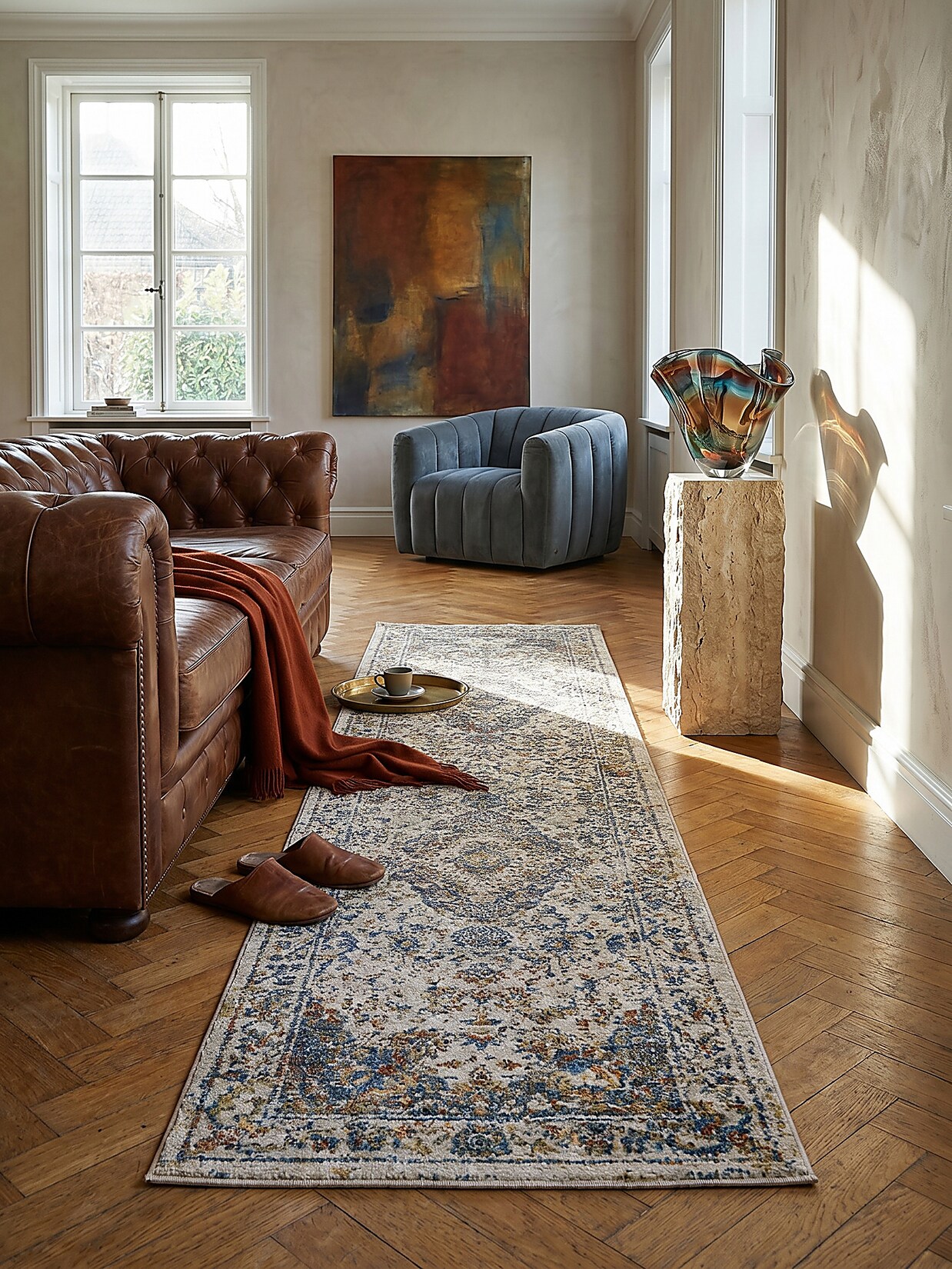 Läufer Orient Erdtöne-Bunt 60 x 230 cm - ADUR Kadima Design