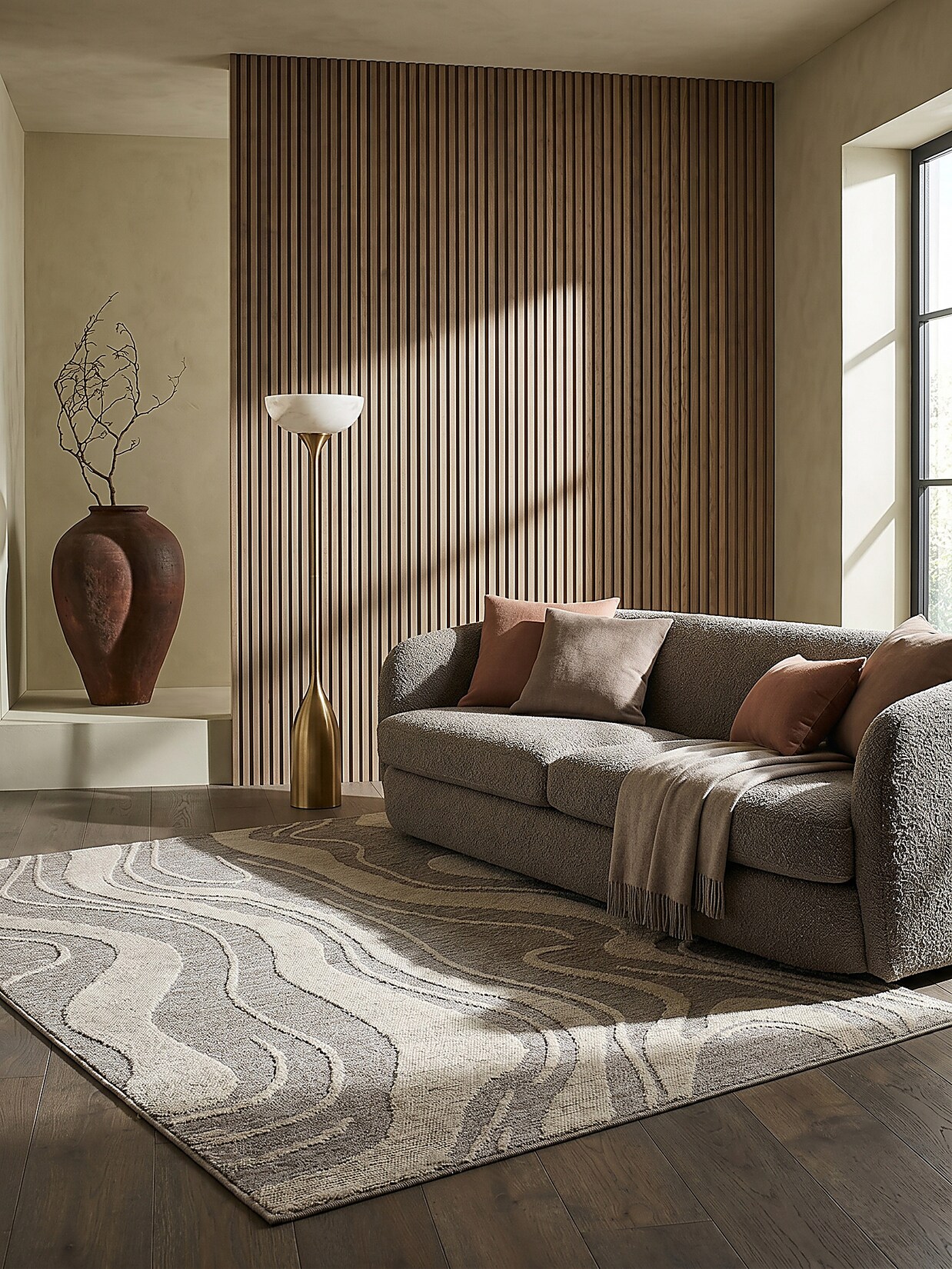 Teppich abstrakt Grau 120 x 165 cm - LEAM Kadima Design
