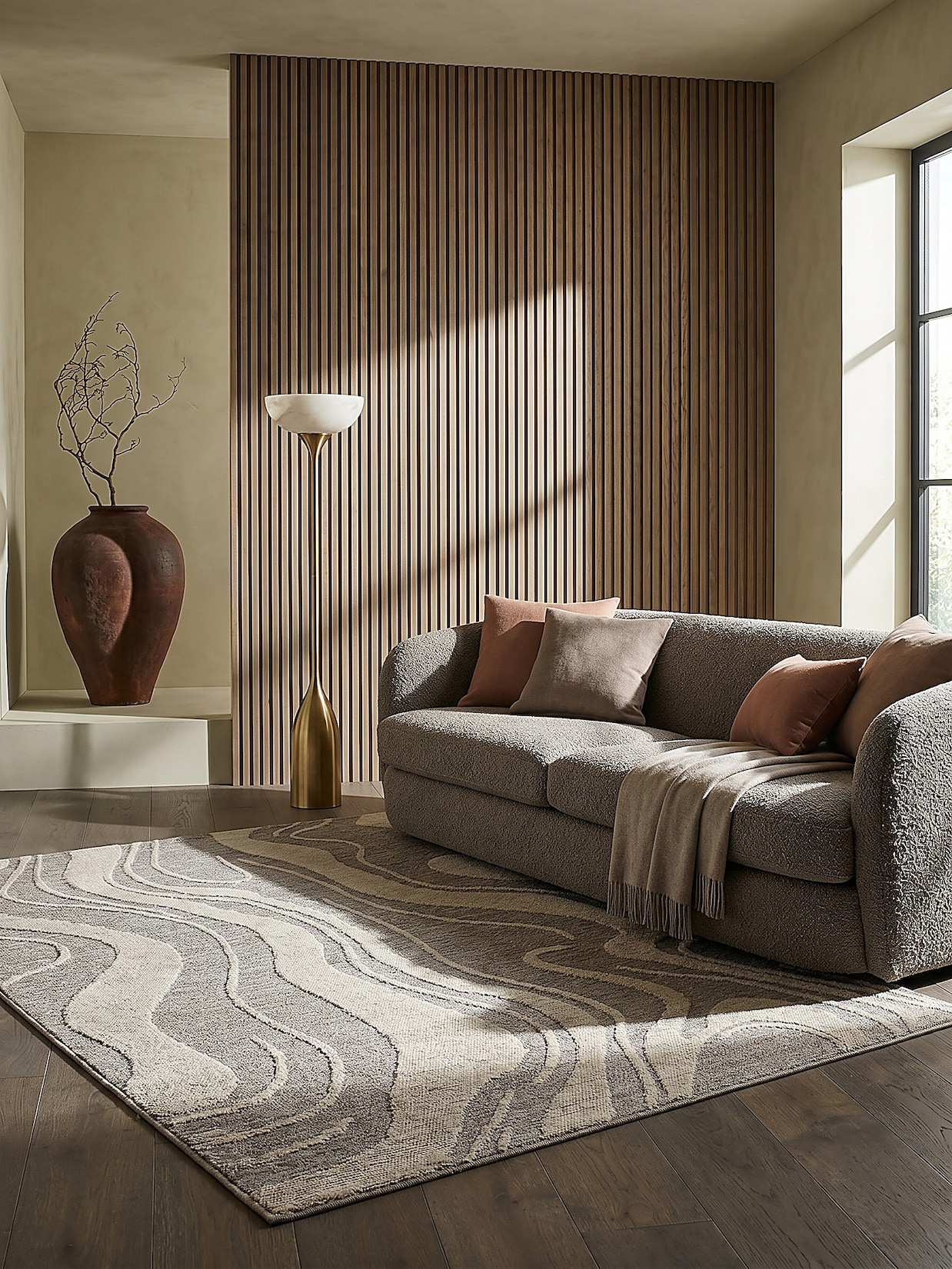 Teppich abstrakt Grau 200 x 310 cm - LEAM Kadima Design