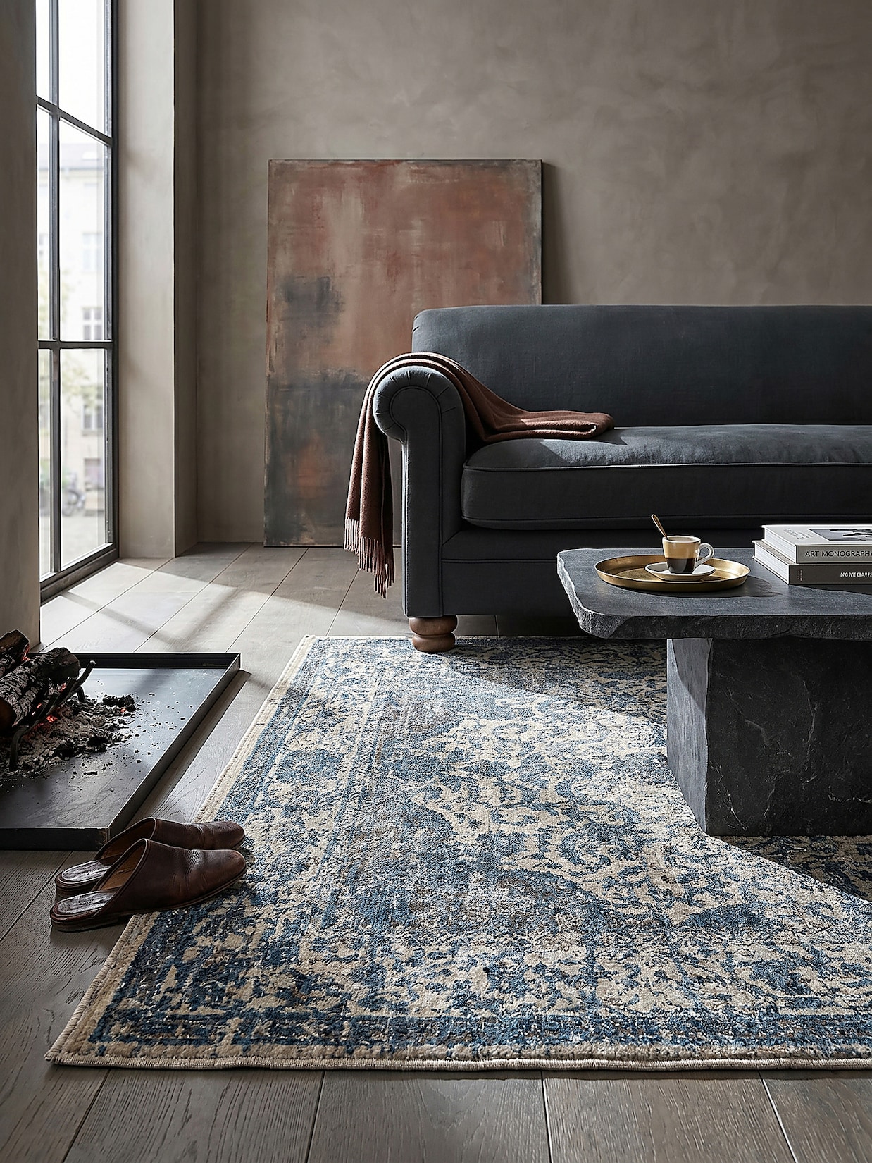 Teppich Orient Blau 120 x 160 cm - ADUR Kadima Design