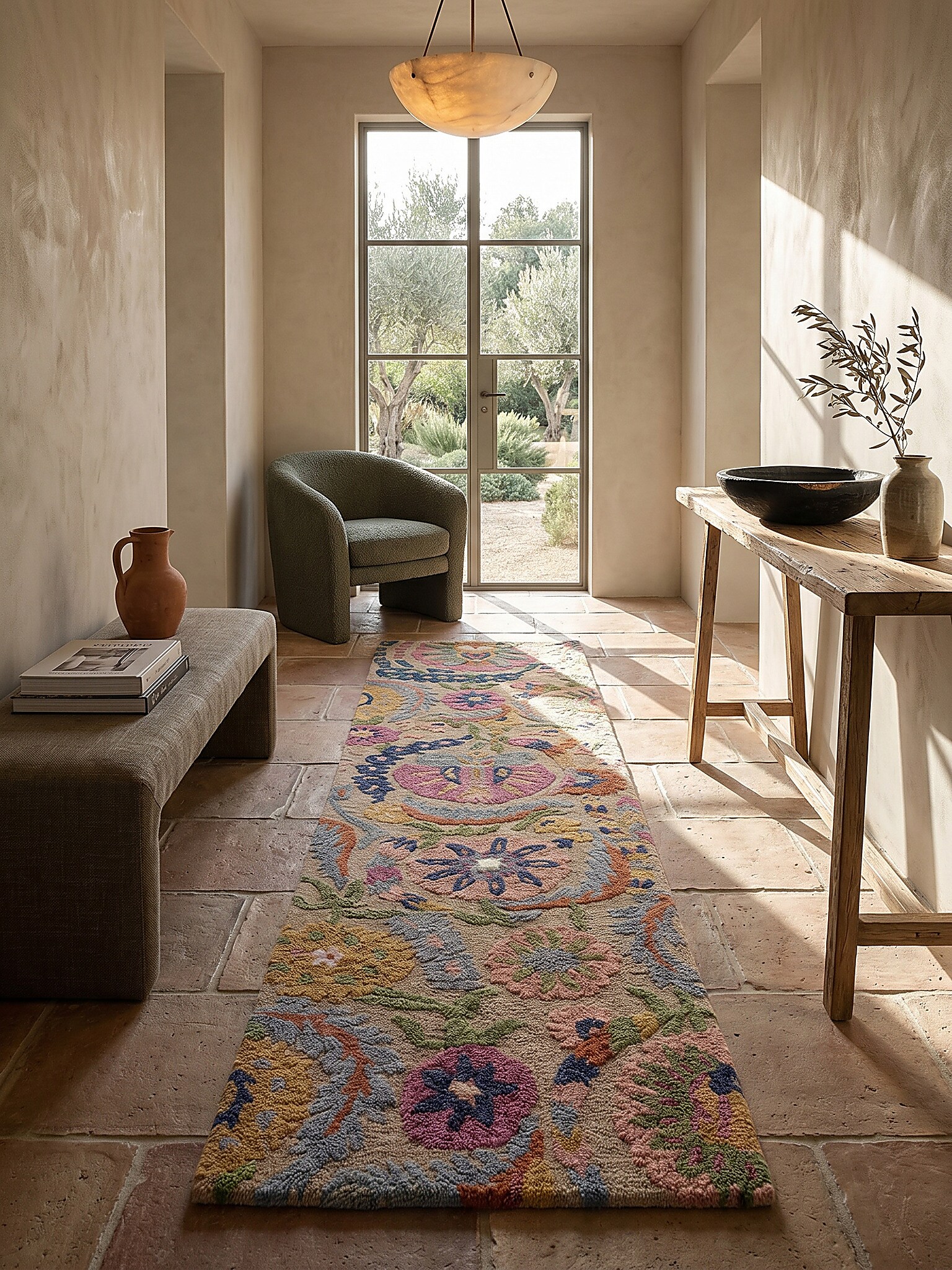 L&auml;ufer floral Bunt 80 x 300 cm - HEDDA | Kadima Design - Bild 1