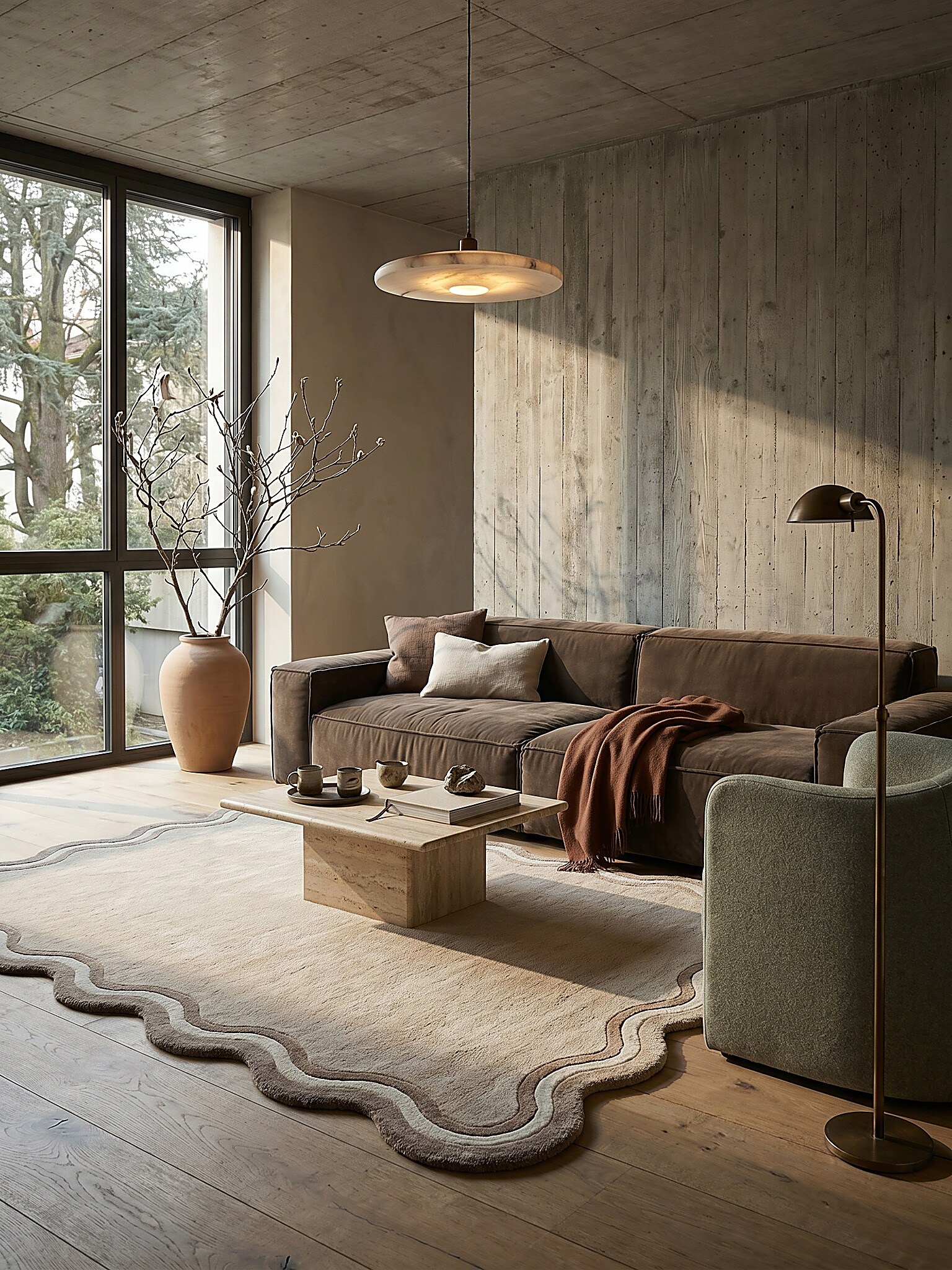 Wollteppich geometrisch Naturfarben 160 x 230 cm - WINCH | Kadima - Bild 1
