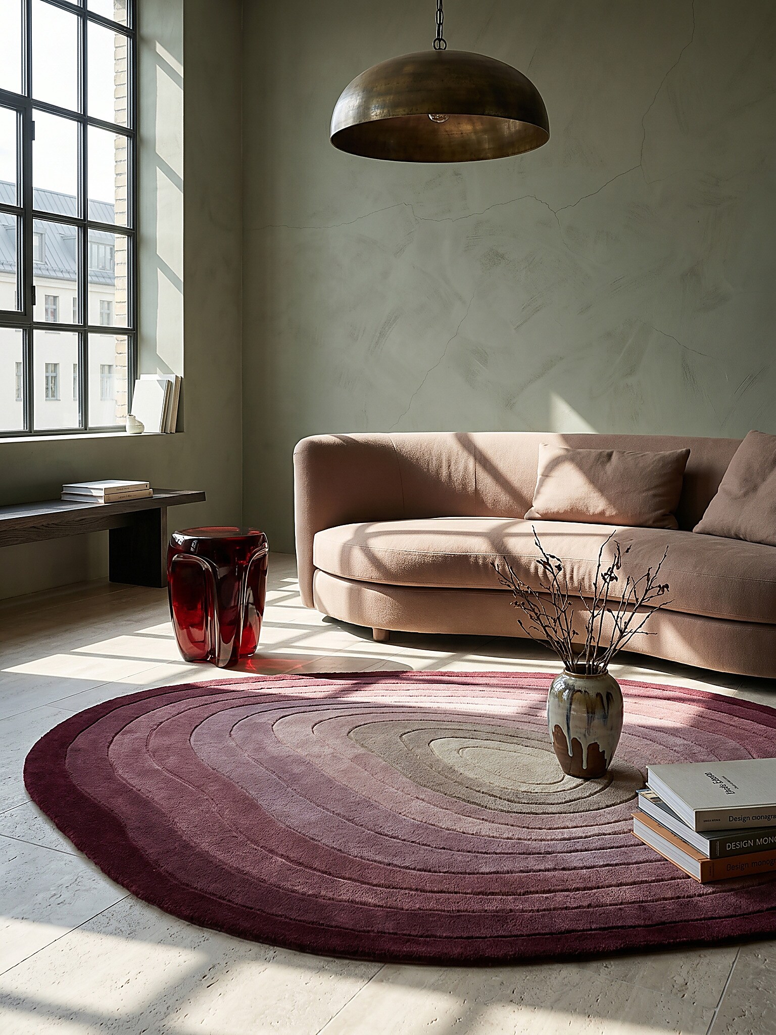 Wollteppich abstrakt Maulbeere 200 x 290 cm - PARRET | Kadima Design - Bild 1