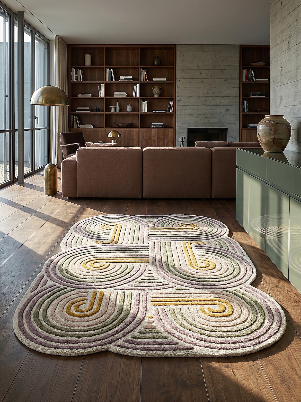 Wollteppich abstrakt Grün 200 x 300 cm - SOAR Kadima Design