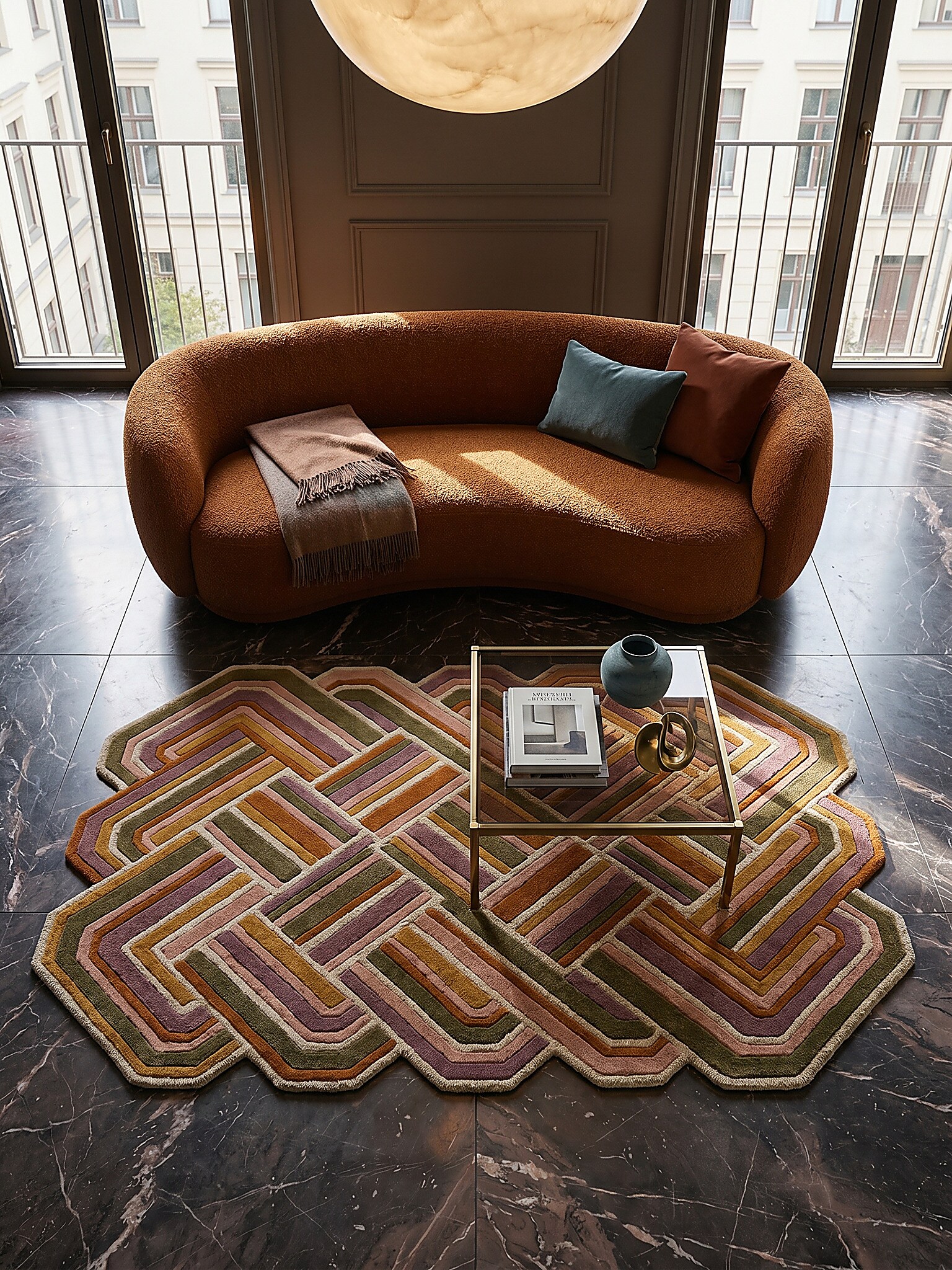 Wollteppich geometrisch Flieder 200 x 300 cm - SOAR | Kadima Design - Bild 1