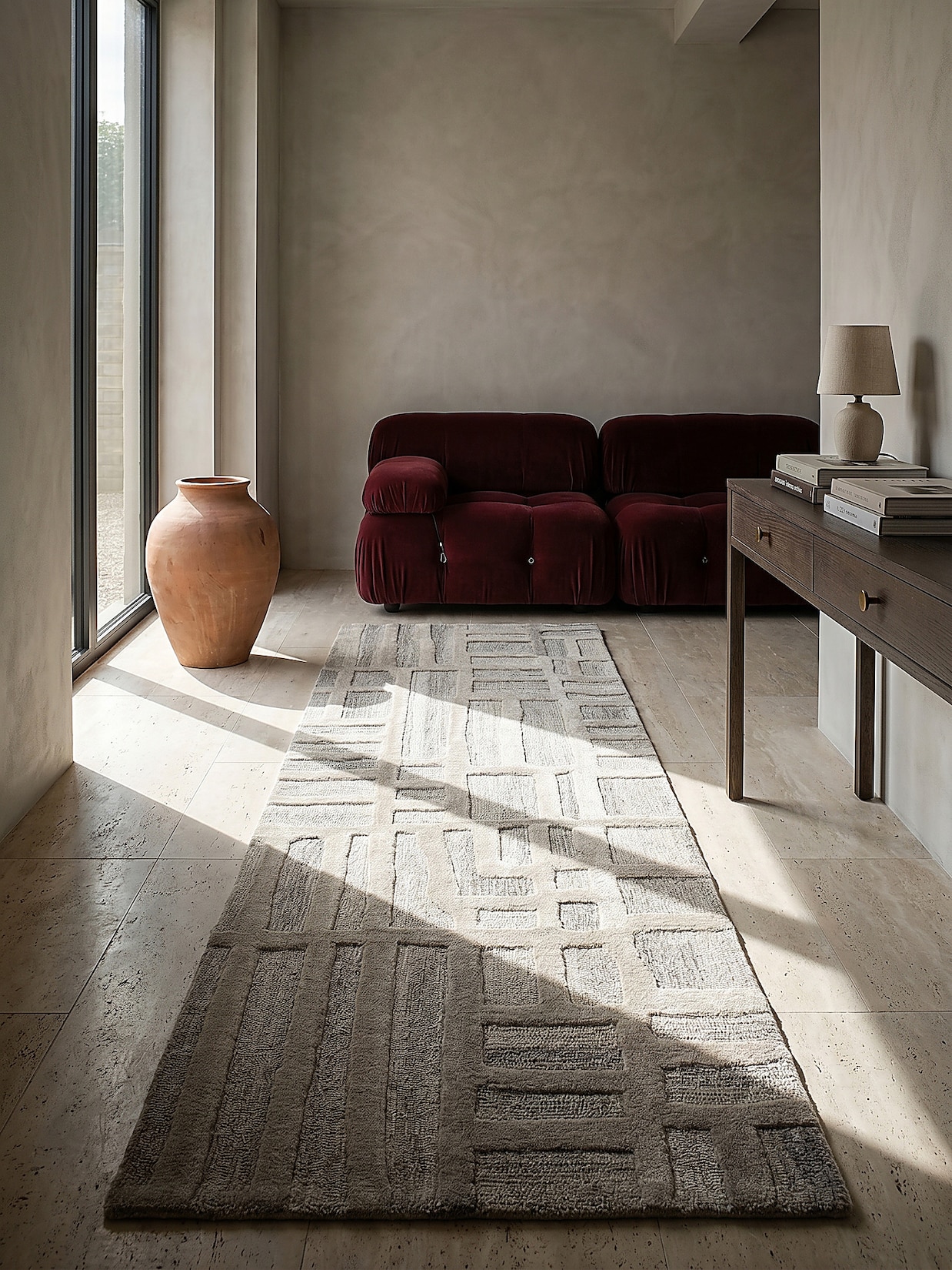 Läufer abstrakt Natur 80 x 300 cm - EDALE Kadima Design