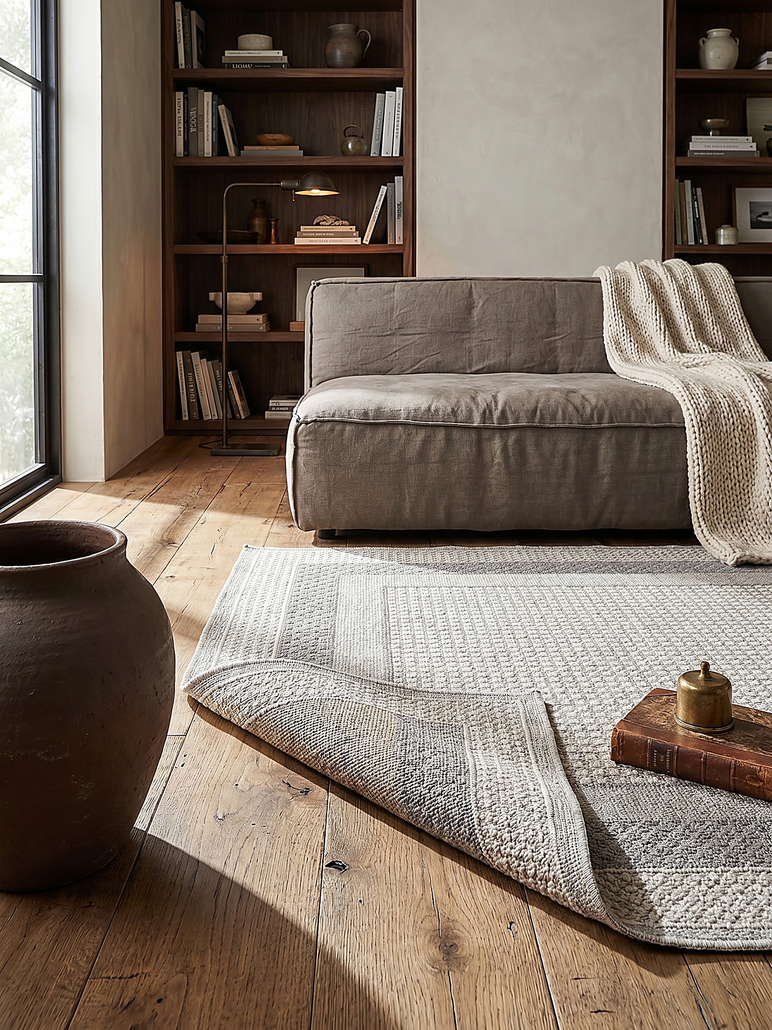 Teppich Bord&uuml;re Grau 200 x 310 cm - NORA | Kadima Design - Bild 1