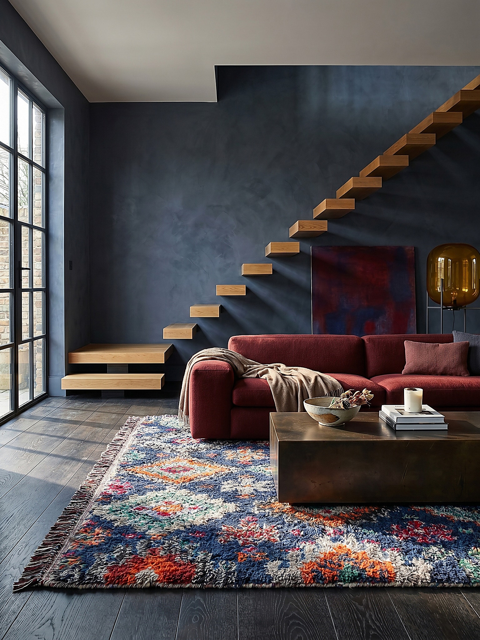 Shaggy-Teppich Boho Marineblau 160 x 230 cm - TAFRAUT | Kadima Design - Bild 1