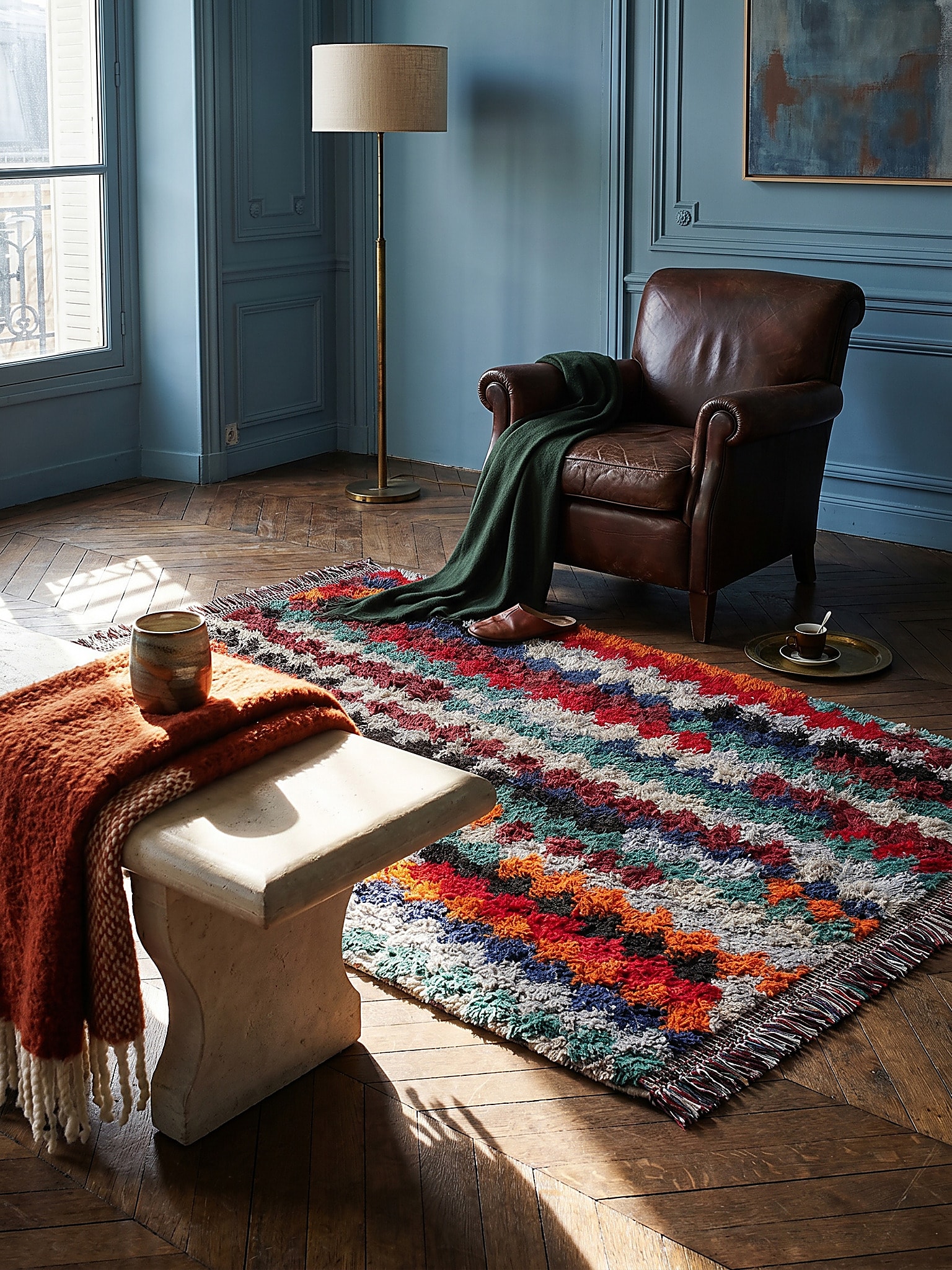 Shaggy-Teppich Diagonal Bunt 200 x 300 cm - TAFRAUT | Kadima Design - Bild 1