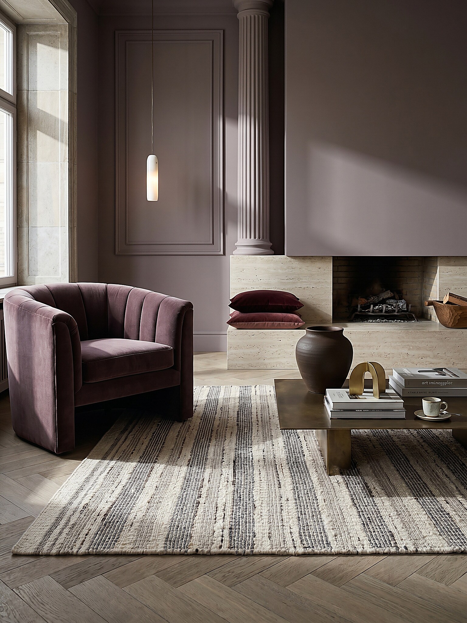 Flachgewebe-Teppich gestreift Natur 200 x 300 cm - HYTHE | Kadima - Bild 1