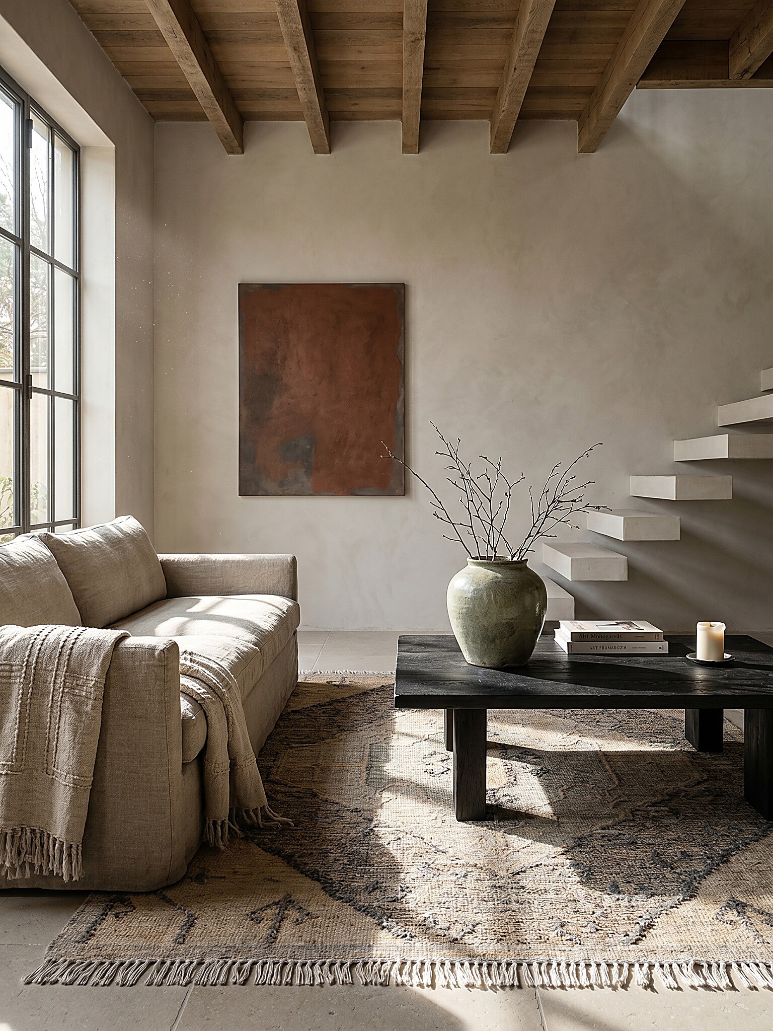 Flachgewebe-Teppich Natur 140 x 200 cm - BERMEO | Kadima Design - Bild 1
